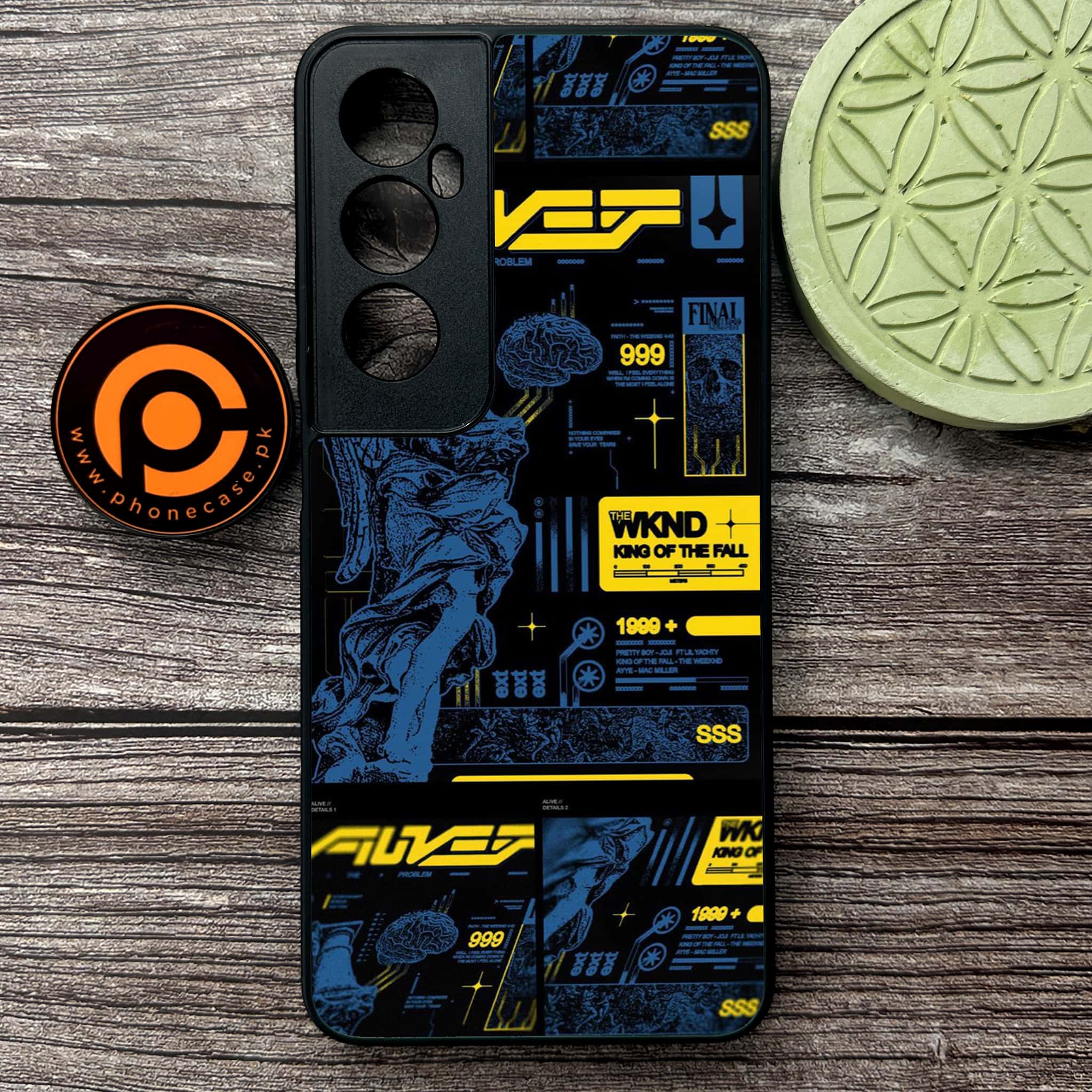 Realme C65  - Cybernetic Warrior Series - Premium Metal Printed soft Bumper shock Proof Case