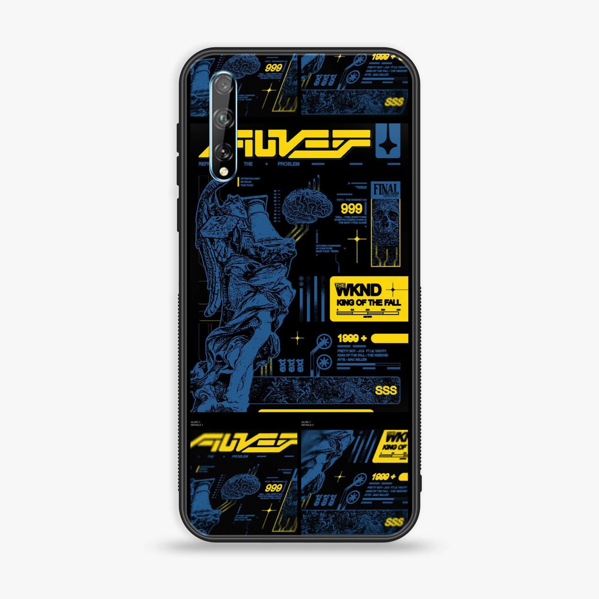Huawei Y8p - Cybernetic Warrior Series - Premium Printed Glass soft Bumper shock Proof Case
