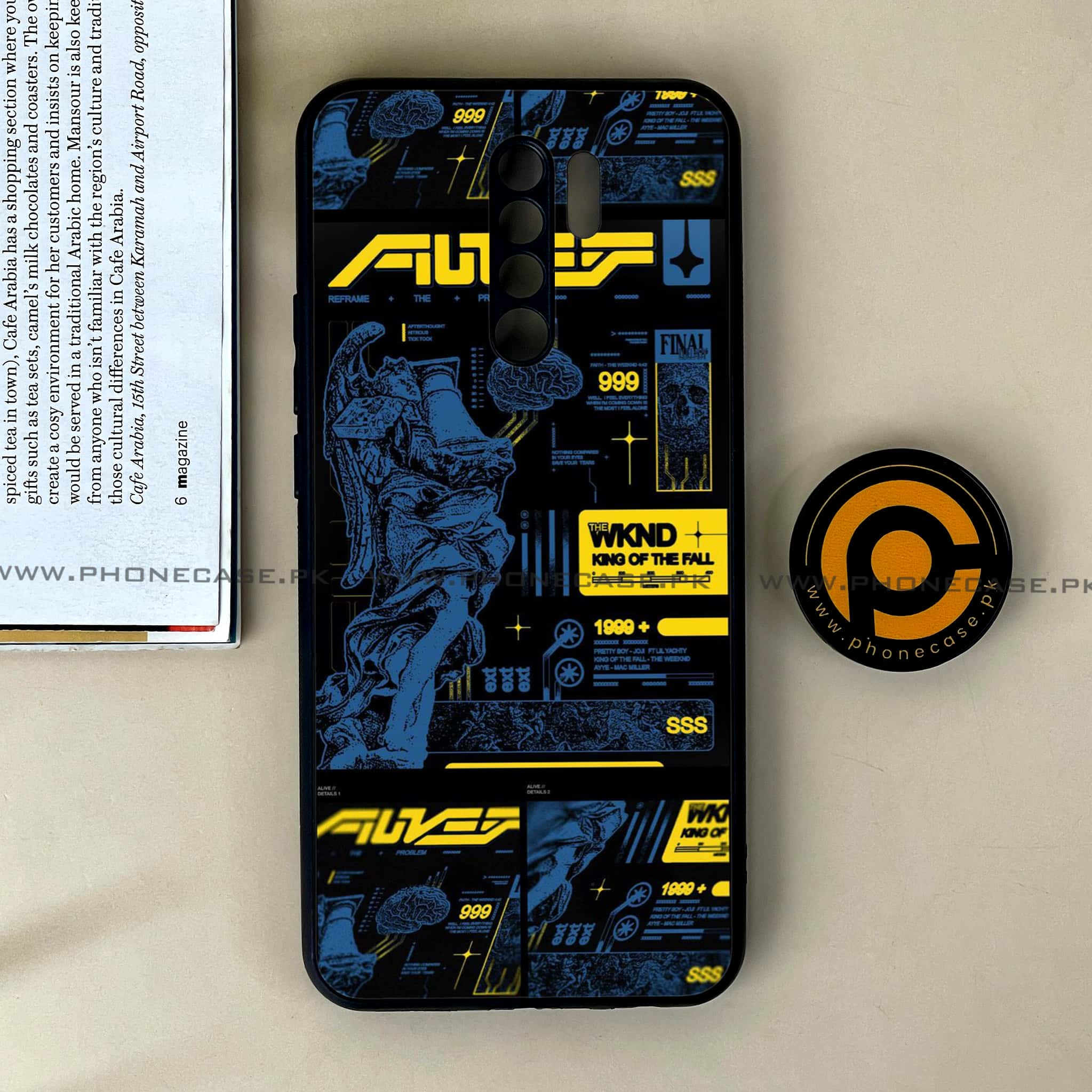 Xiaomi Redmi 9 - Cybernetic Warrior Series - Premium Printed Glass soft Bumper shock Proof Case