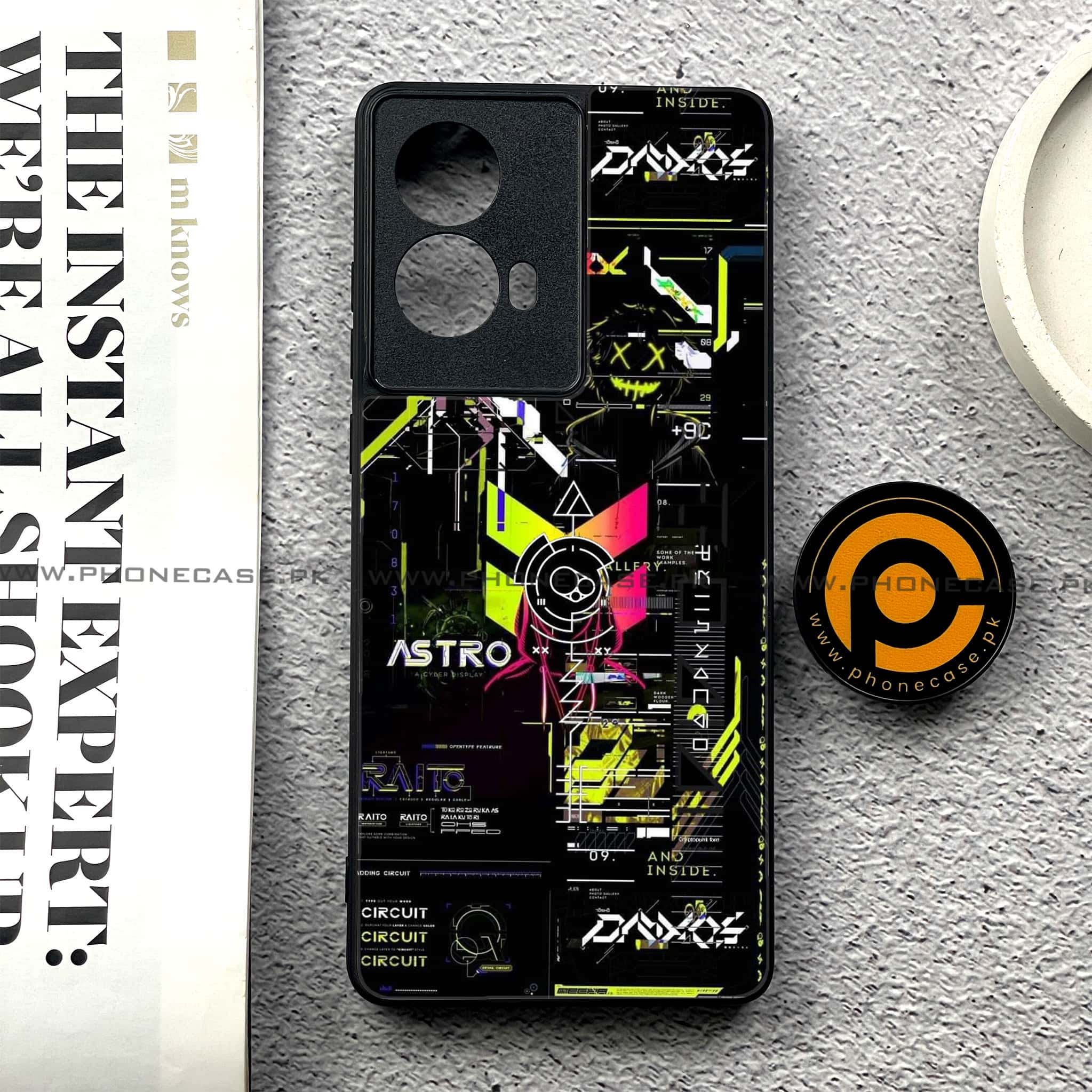Moto G85 - Cybernetic Warrior Series - Premium Printed Glass soft Bumper shock Proof Case