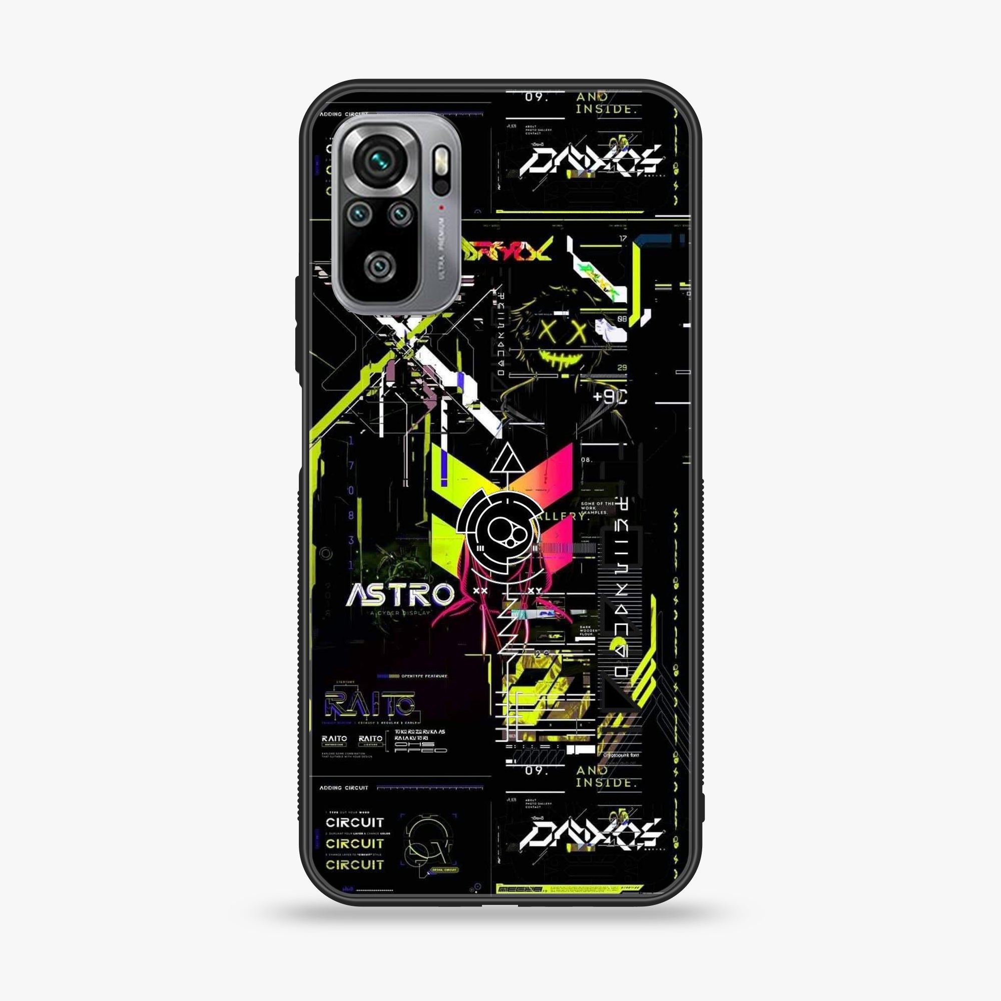 Xiaomi Redmi Note 10S- Cybernetic Warrior Series - Premium Printed Glass soft Bumper shock Proof Case