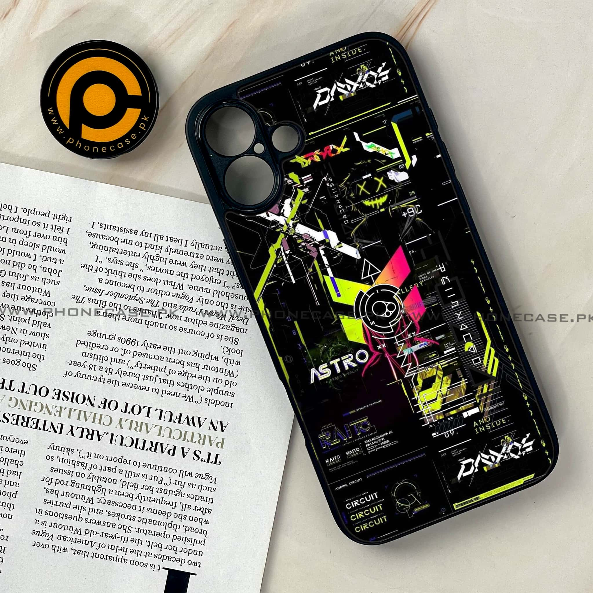 iPhone 16 Plus - Cybernetic Warrior Series - Premium Printed Glass soft Bumper shock Proof Case