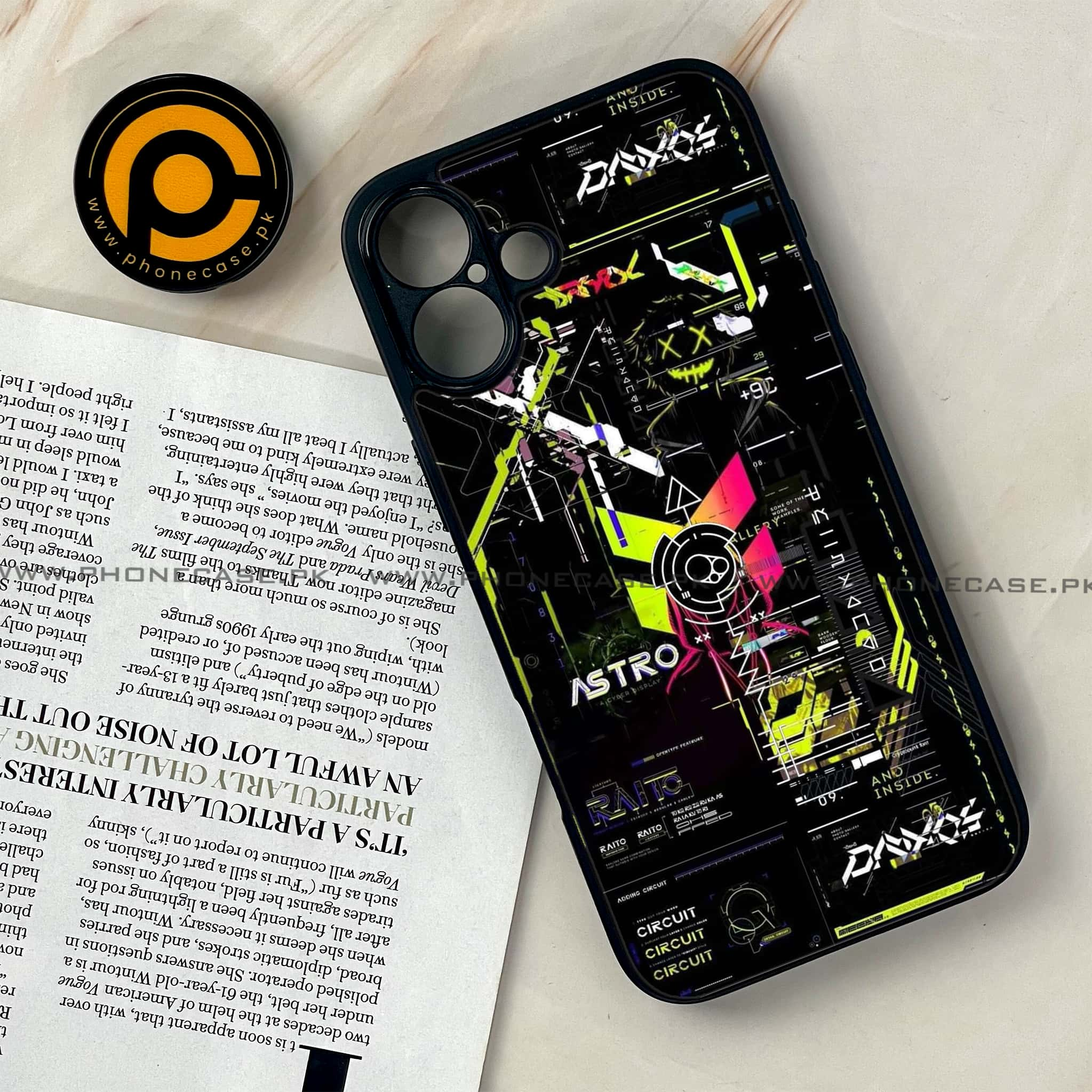 iPhone 16 - Cybernetic Warrior Series - Premium Printed Glass soft Bumper shock Proof Case