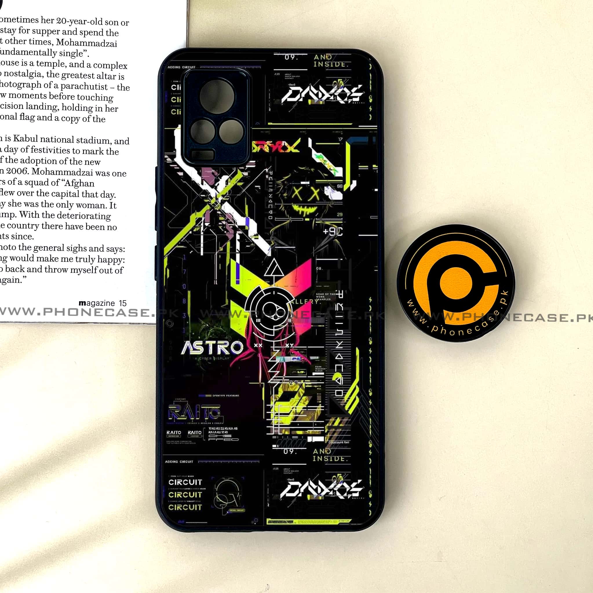 Vivo V20 - Cybernetic Warrior Series - Premium Printed Glass soft Bumper shock Proof Case