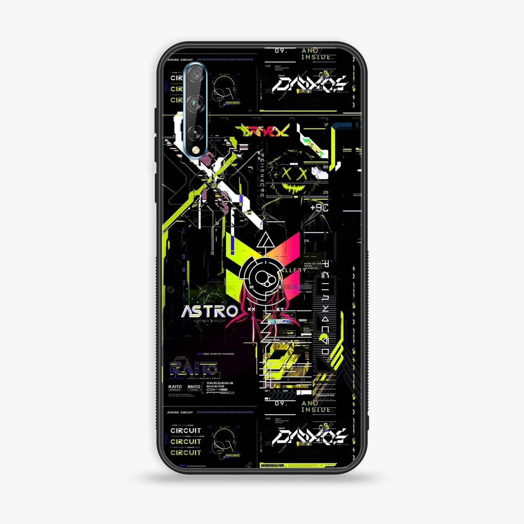 Huawei Y8p - Cybernetic Warrior Series - Premium Printed Glass soft Bumper shock Proof Case