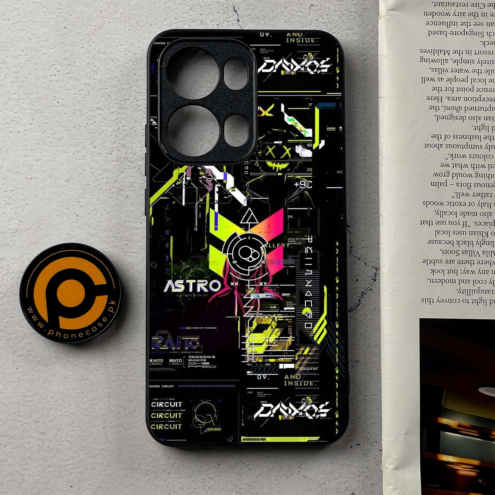 Oppo Reno 13 Pro - Cybernetic Warrior Series - Premium Metal Printed Soft Bumper Shockproof Case