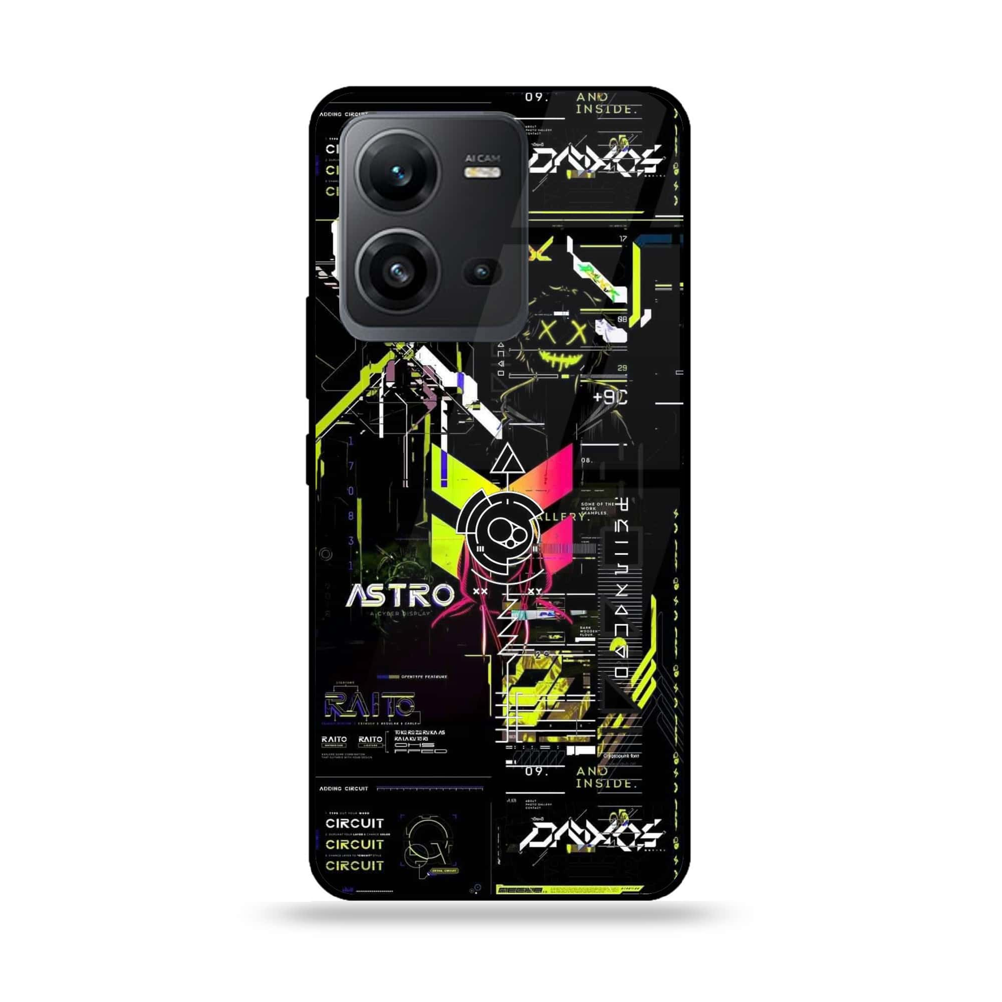 Vivo V25e  - Cybernetic Warrior Series - Premium Printed Glass soft Bumper shock Proof Case