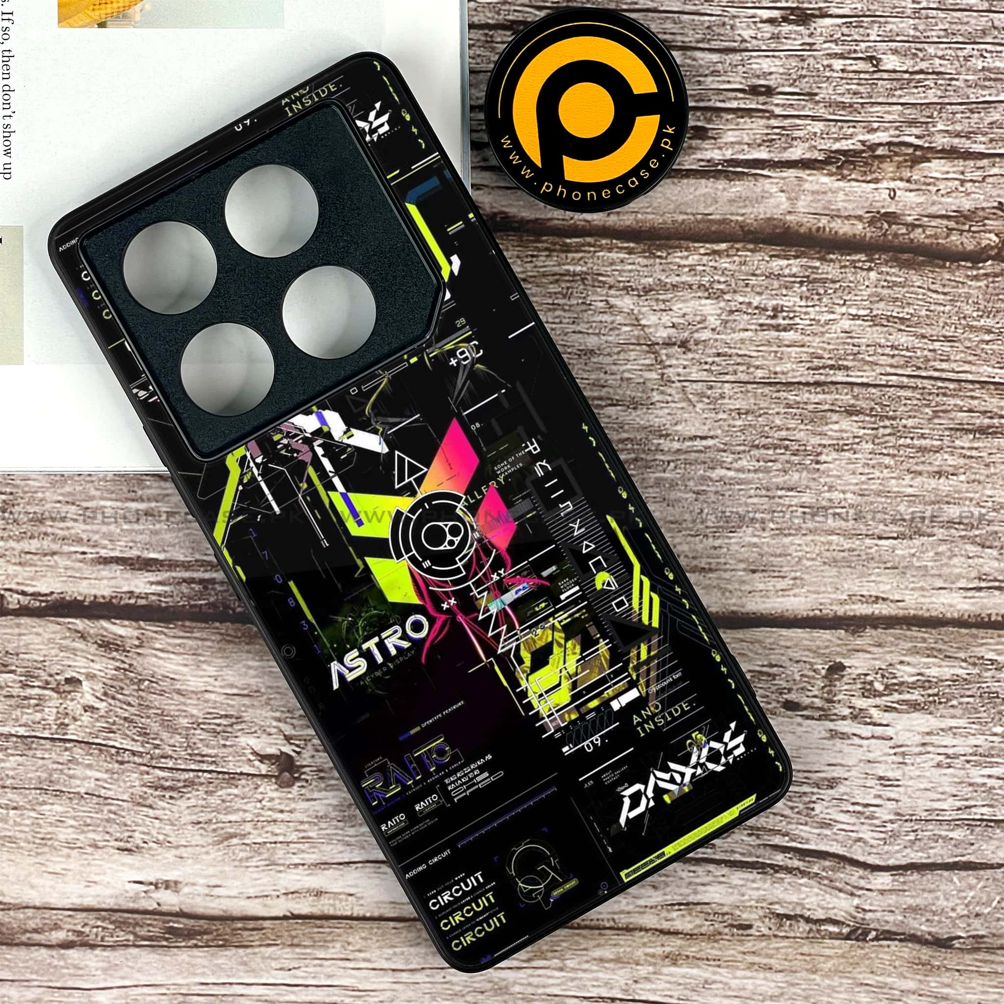 Infinix GT 20 Pro - Cybernetic Warrior Series - Premium Printed Glass soft Bumper shock Proof Case