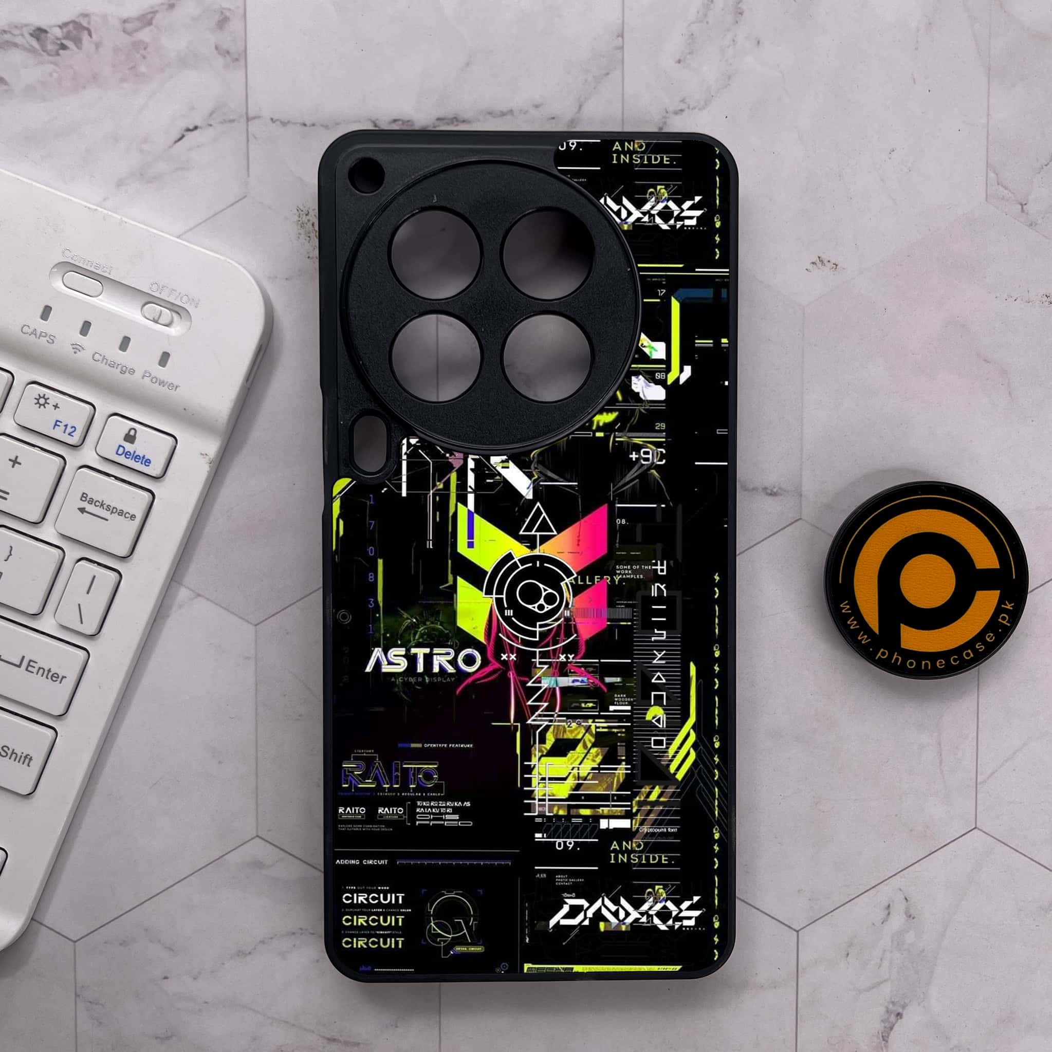 Tecno Camon 30 Premier - Cybernetic Warrior Series - Premium Metal Printed soft Bumper shock Proof Case