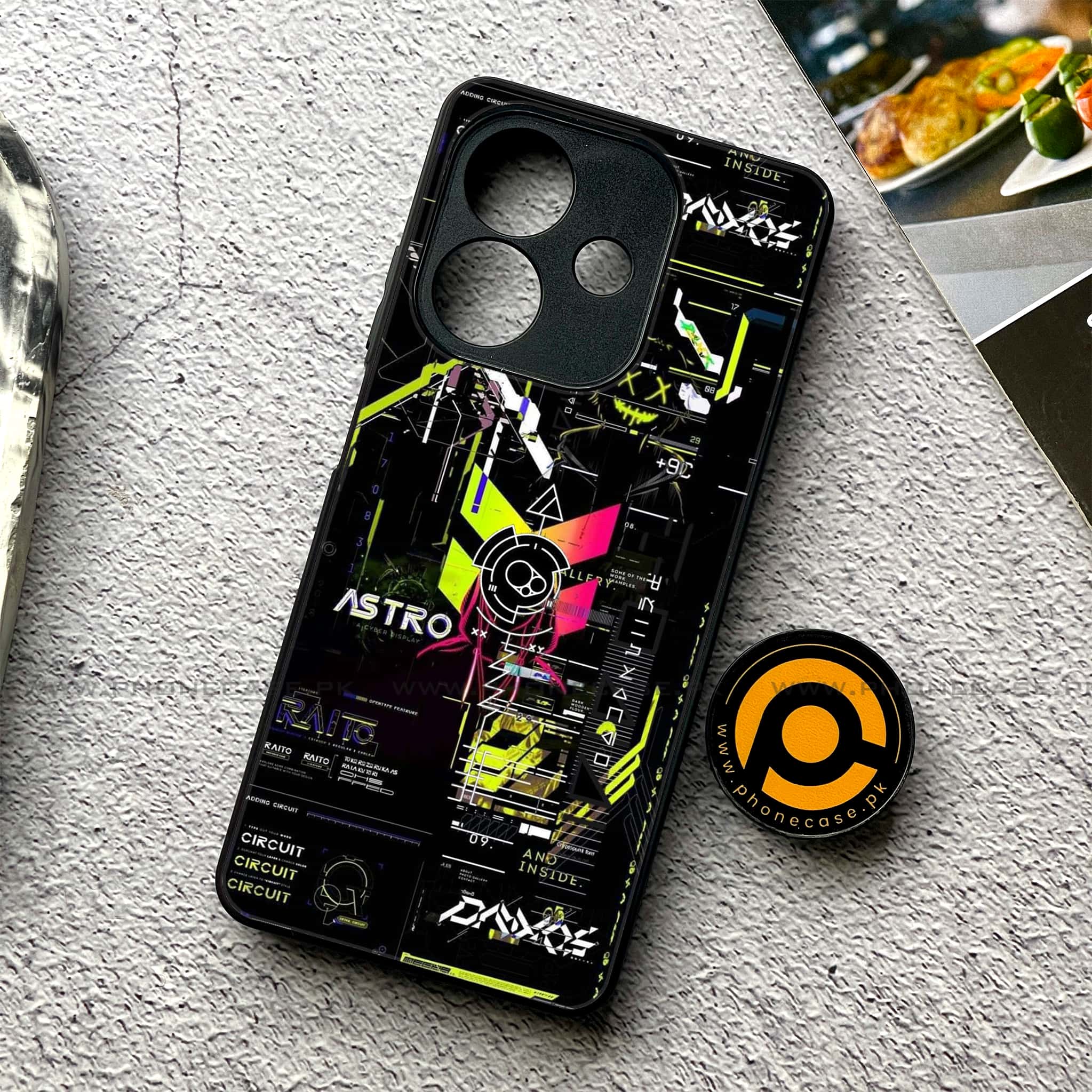 Oppo A5i - Cybernetic Warrior Series - Premium Metal Printed soft Bumper shock Proof Case