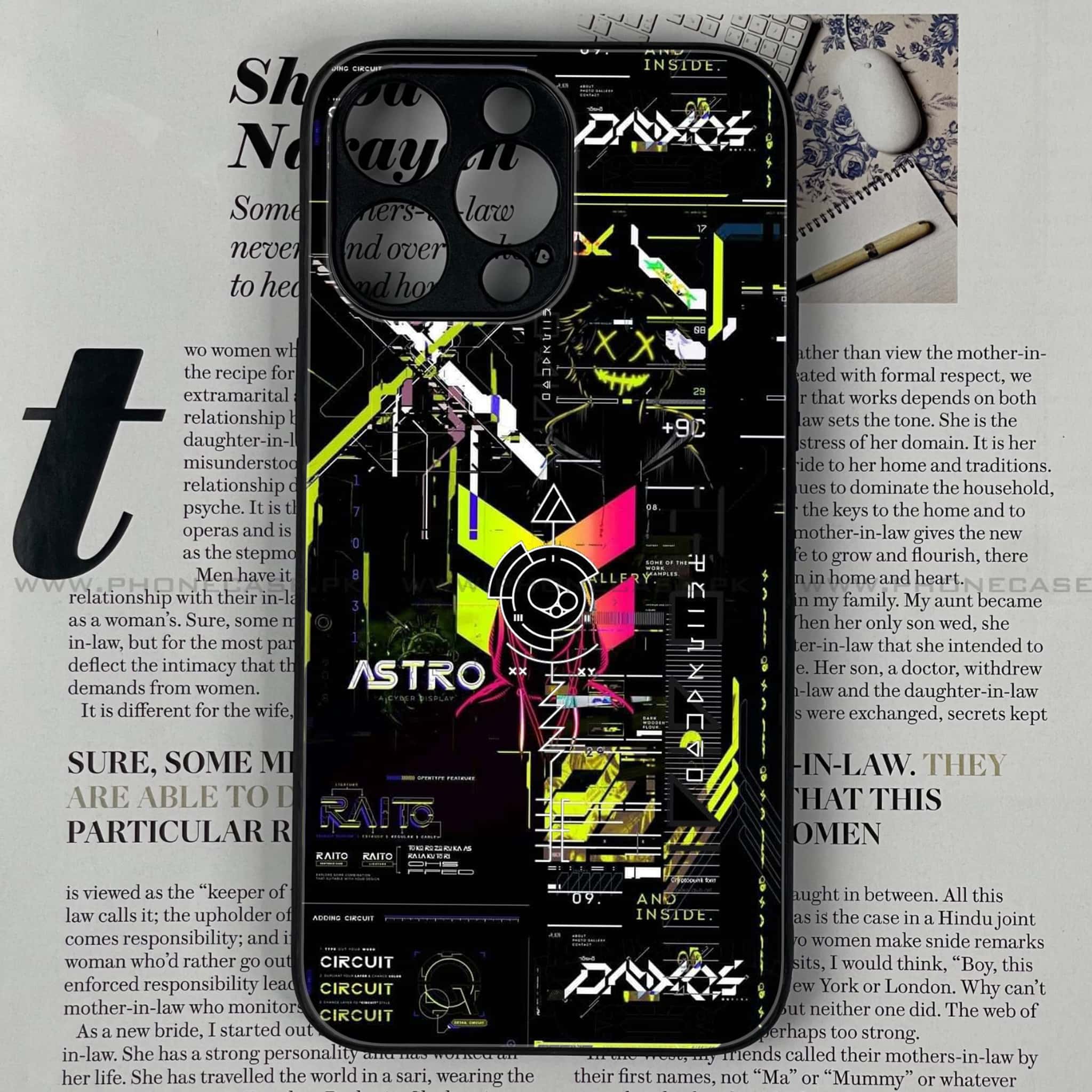 iPhone 14 Pro Max - Cybernetic Warrior Series - Premium Metal Printed soft Bumper shock Proof Case
