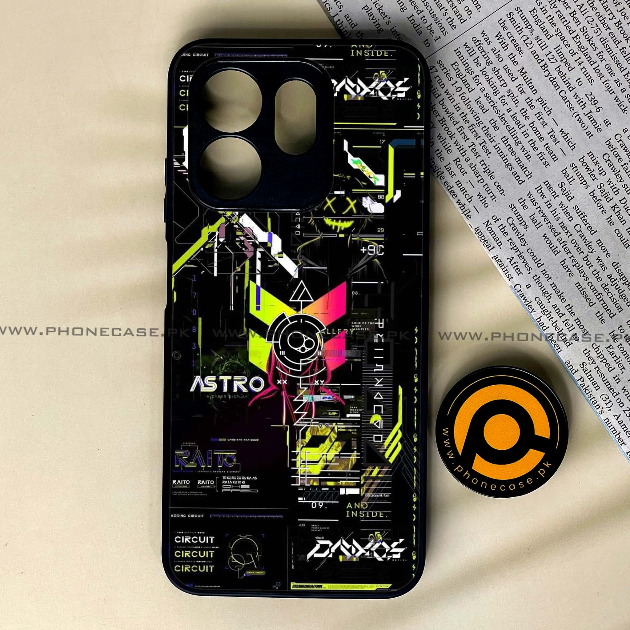 Infinix Smart 9 HD - Cybernetic Warrior Series - Premium Metal Printed soft Bumper shock Proof Case