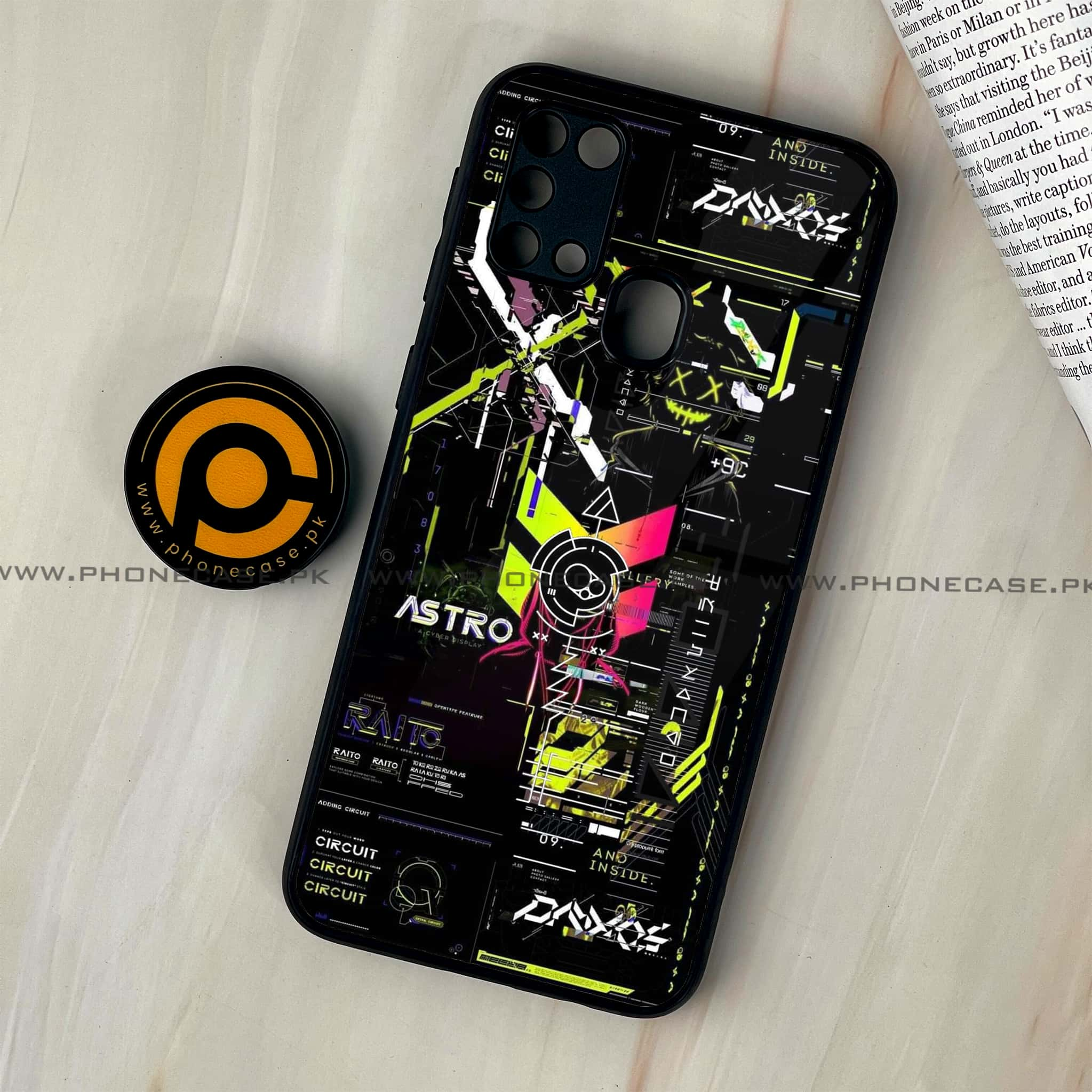 Galaxy M31 - Cybernetic Warrior Series - Premium Printed Glass soft Bumper shock Proof Case