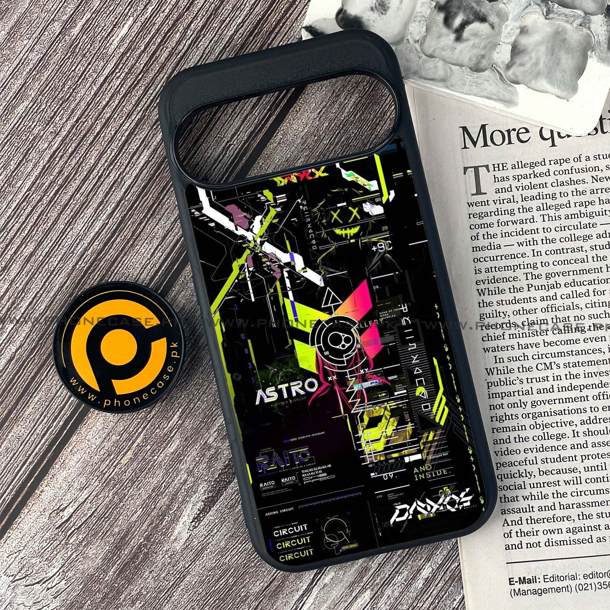 Google Pixel 9 Pro - Cybernetic Warrior Series - Premium Metal Printed soft Bumper Shock Proof Case