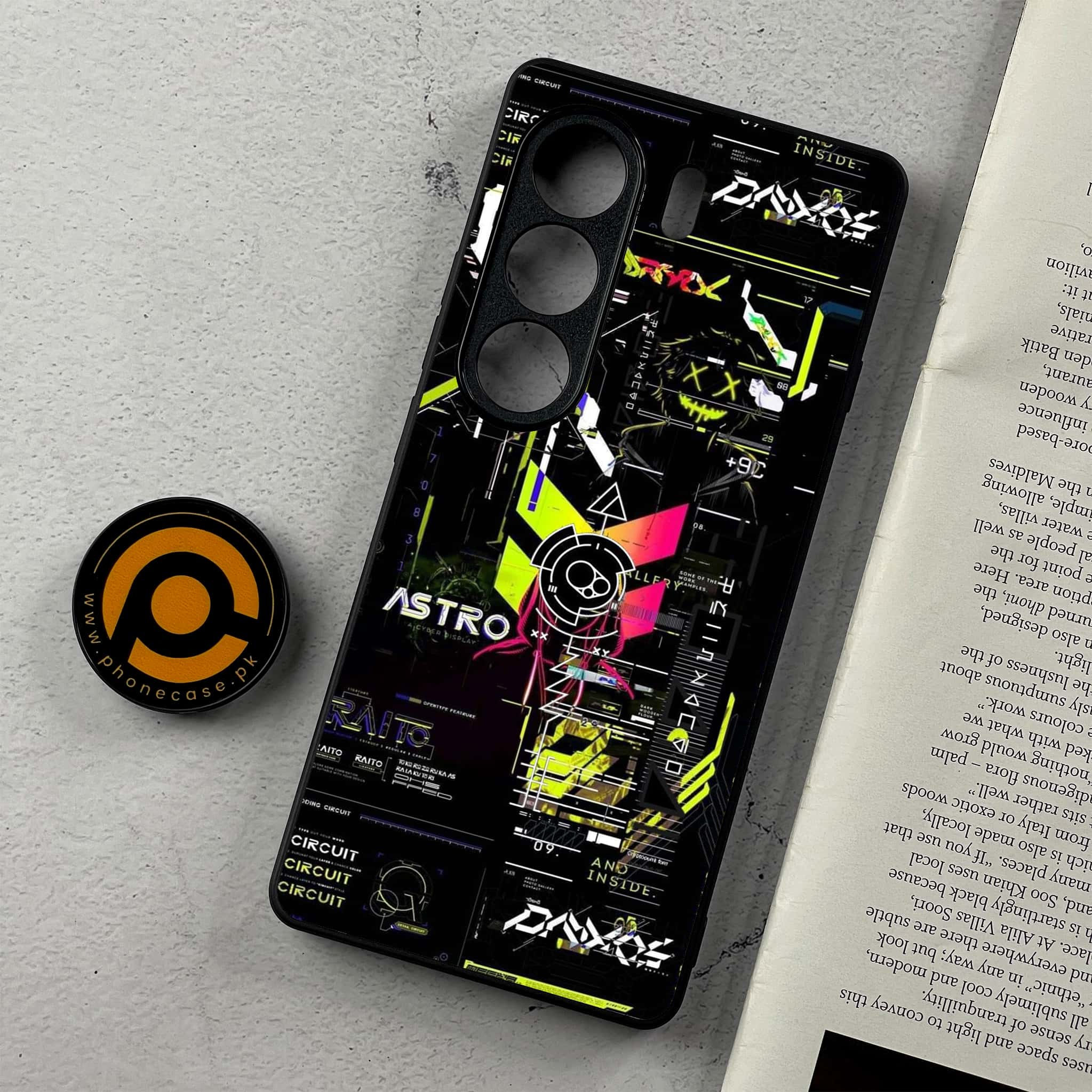 Tecno Camon 40 - Cybernetic Warrior Series - Premium Metal Printed Soft Bumper Shockproof Case