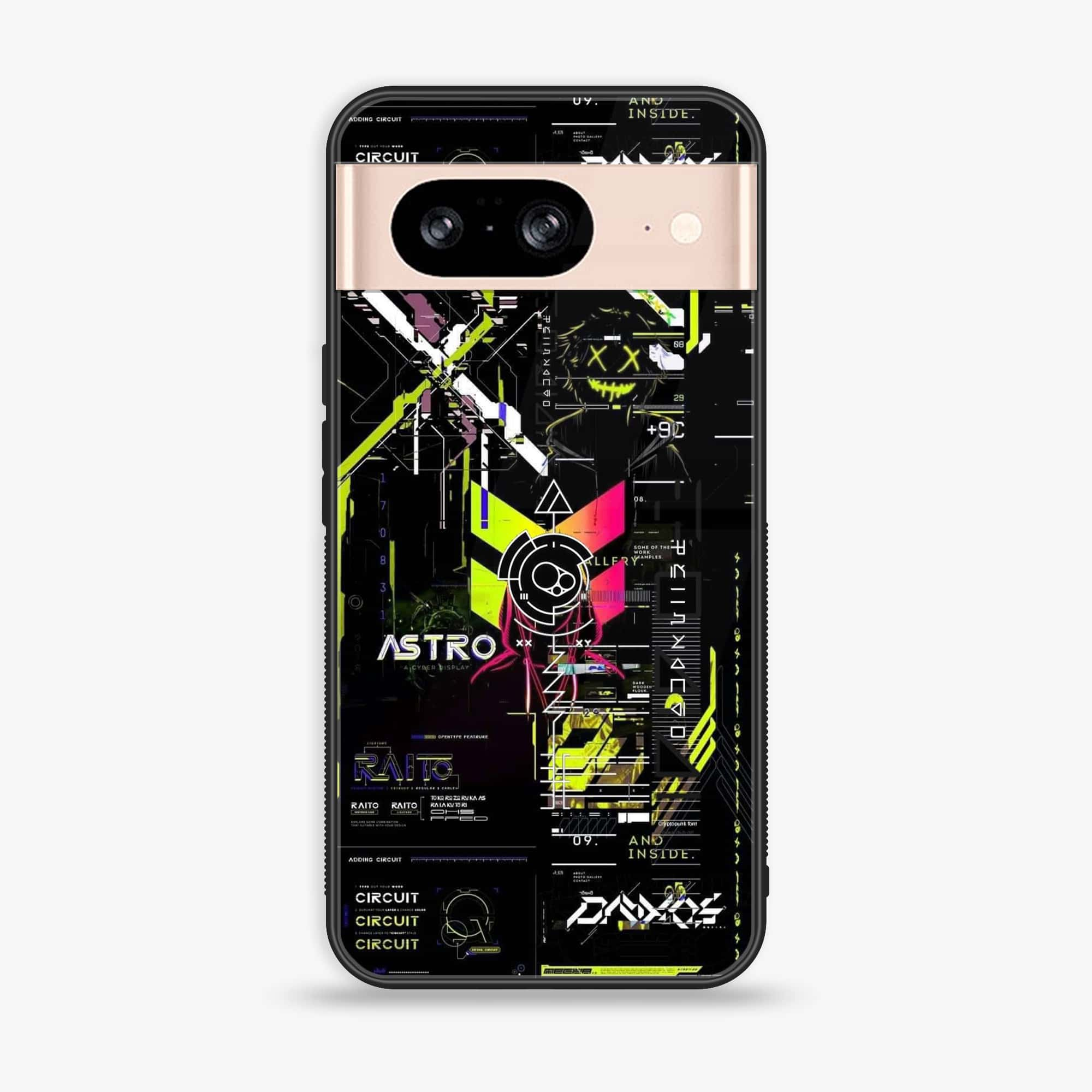 Google Pixel 8 - Cybernetic Warrior Series - Premium Printed Glass soft Bumper shock Proof Case