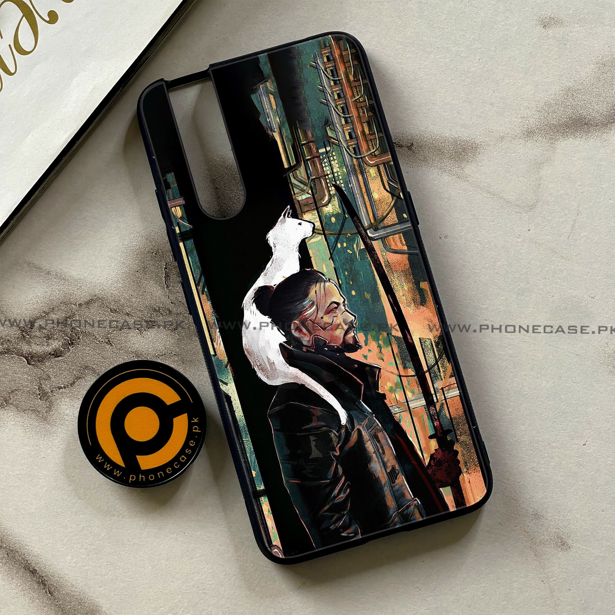 Vivo V15 Pro - Cybernetic Warrior Series - Premium Printed Glass soft Bumper shock Proof Case