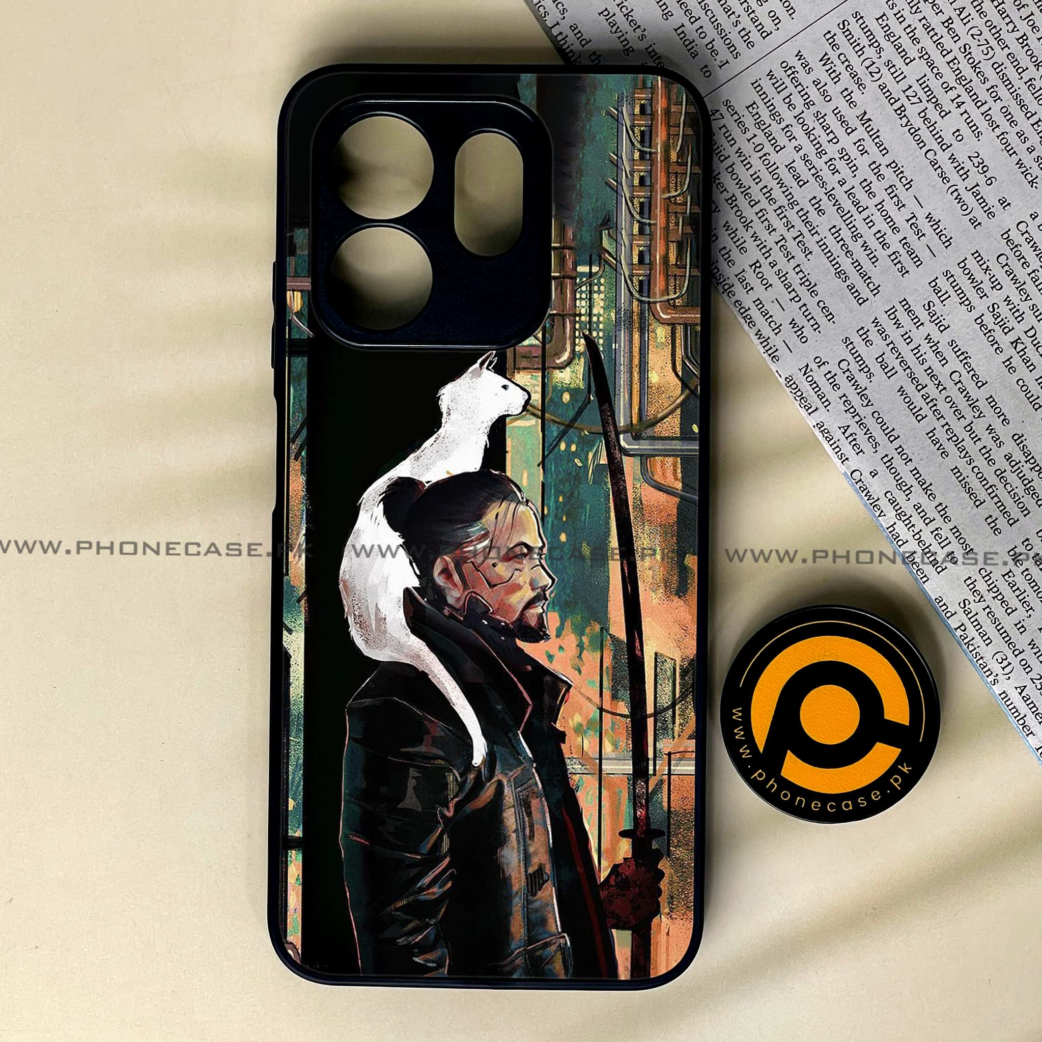 Infinix Smart 9 HD - Cybernetic Warrior Series - Premium Metal Printed soft Bumper shock Proof Case