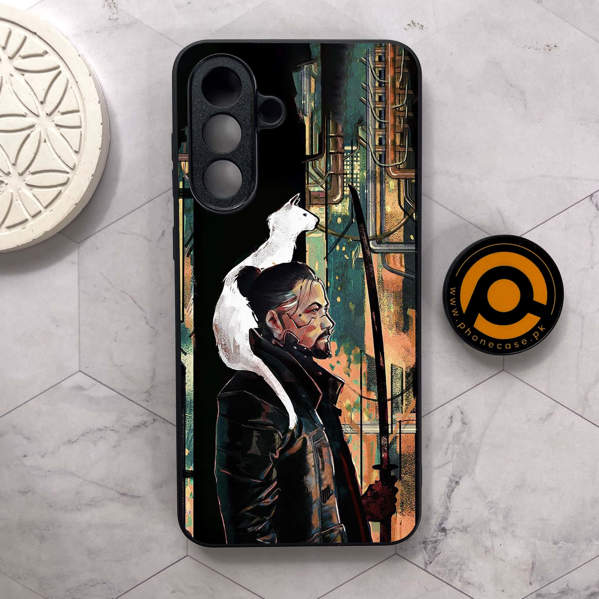 Samsung Galaxy A26 5G -   Cybernetic Warrior Series  - Premium Metal Printed soft Bumper shock Proof Case
