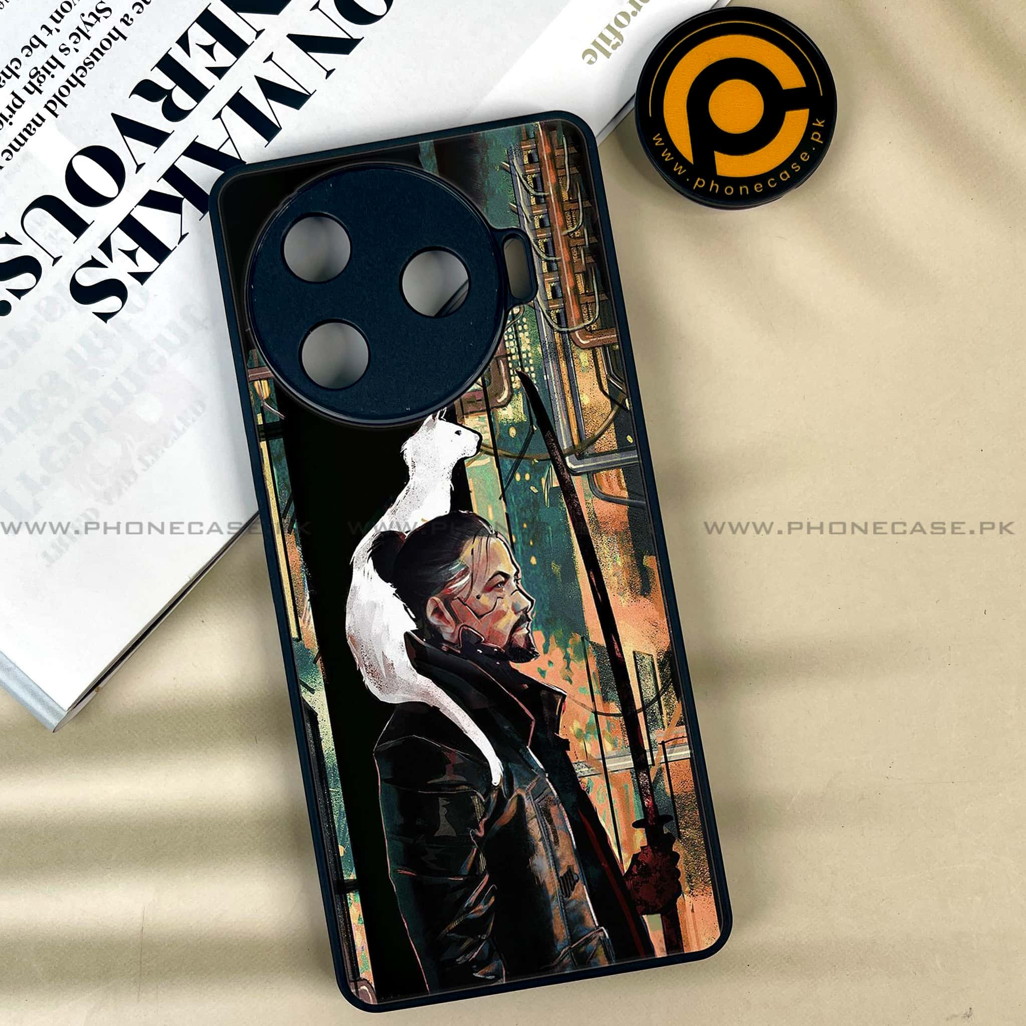 Tecno Camon 30 Pro - Cybernetic Warrior Series - Premium Printed Glass soft Bumper shock Proof Case