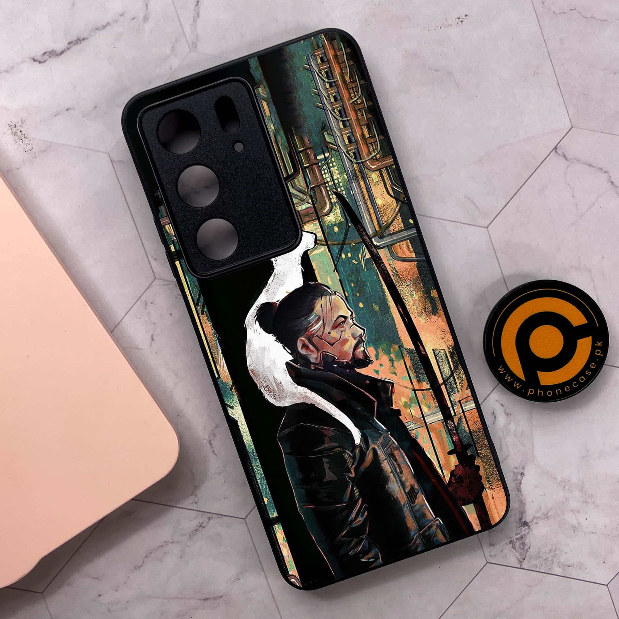 Realme C75x 4G - Cybernetic Warrior Series - Premium Metal Printed soft Bumper shock Proof Case
