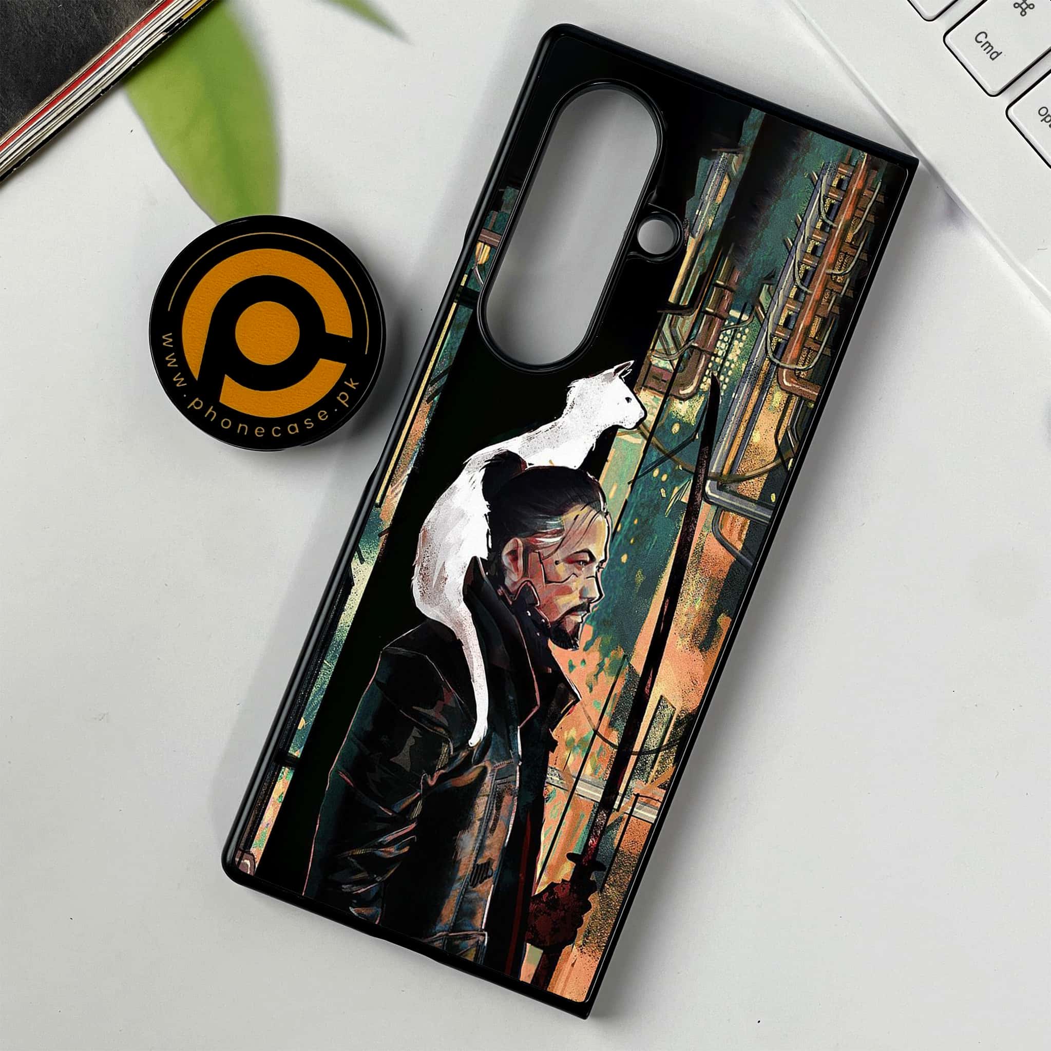 Samsung Galaxy Z Fold 7 - Cybernetic Warrior Series - Premium Metal Printed soft Bumper shock Proof Case