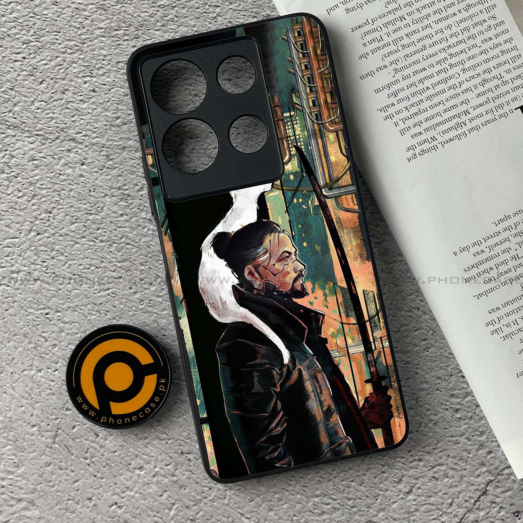 Infinix Note 30 - Cybernetic Warrior Series - Premium Printed Glass soft Bumper shock Proof Case