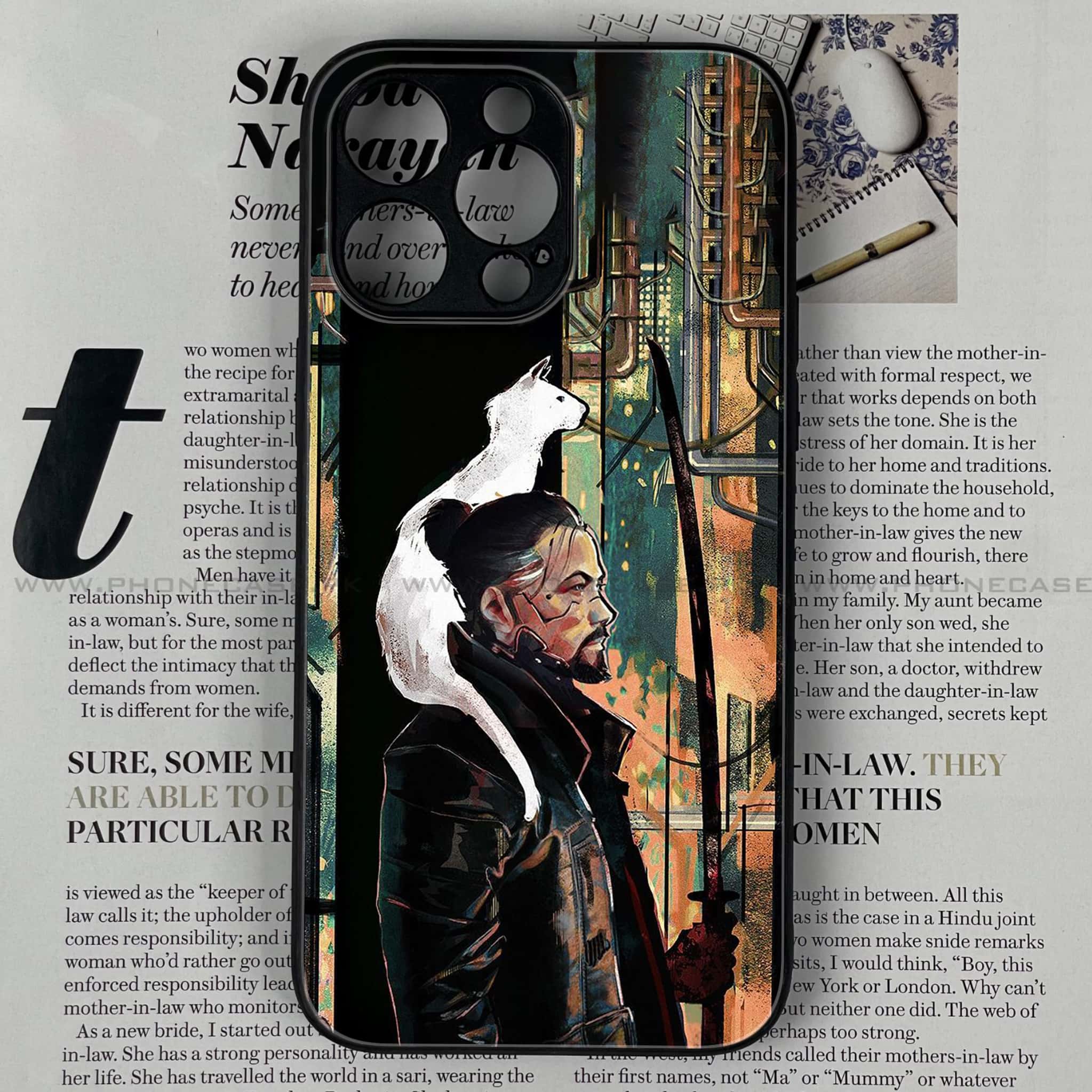 iPhone 14 Pro Max - Cybernetic Warrior Series - Premium Metal Printed soft Bumper shock Proof Case