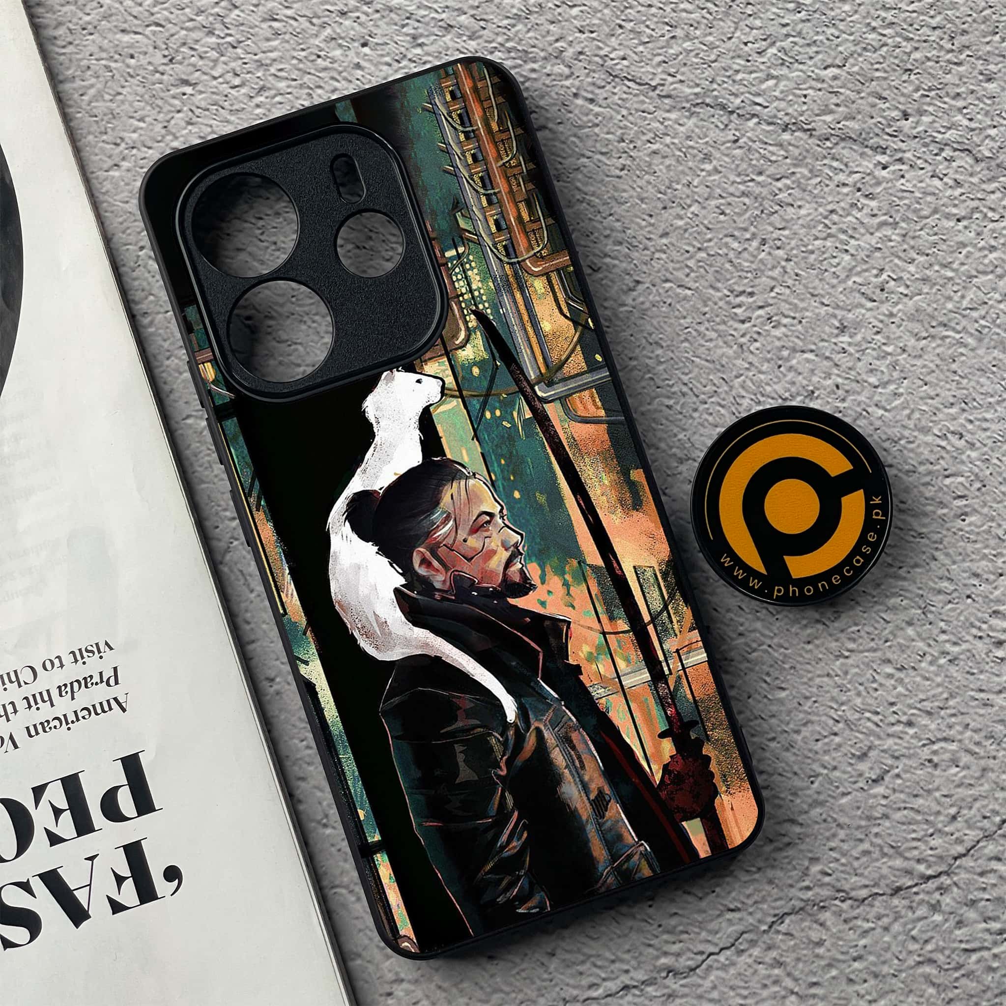 Xiaomi Redmi Note 14 - Cybernetic Warrior Series - Premium Printed Glass soft Bumper shock Proof Case