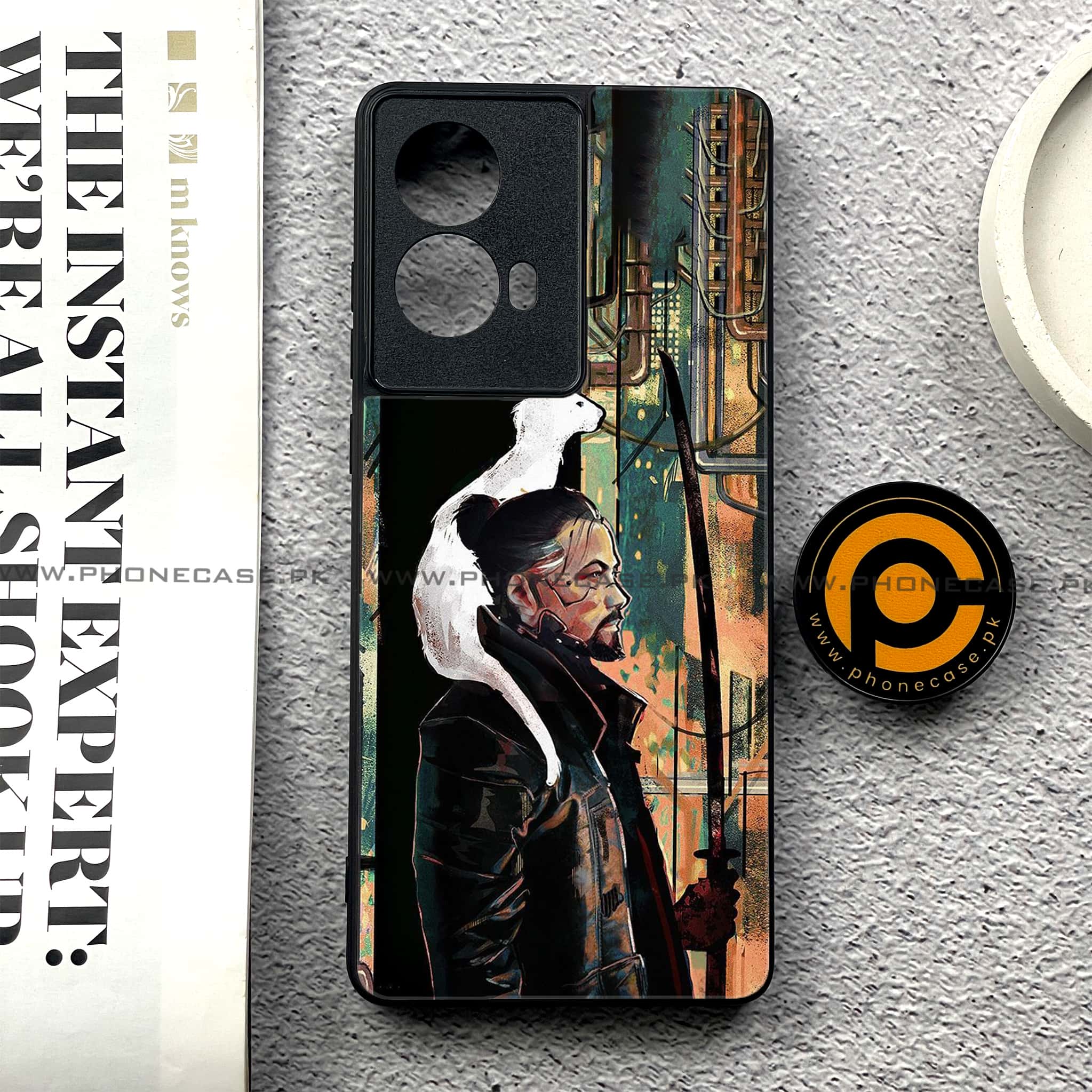 Moto G85 - Cybernetic Warrior Series - Premium Printed Glass soft Bumper shock Proof Case