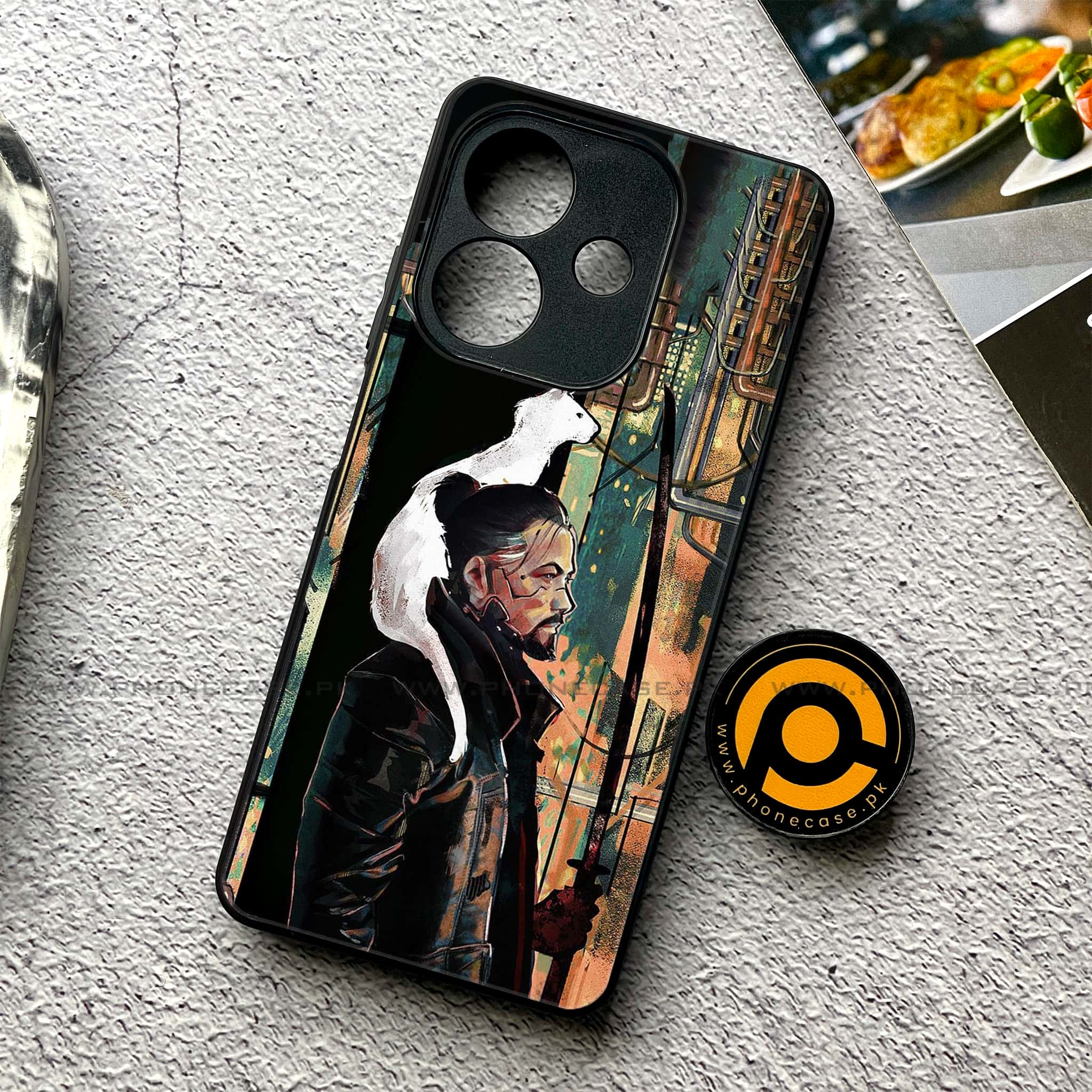 Oppo A5i - Cybernetic Warrior Series - Premium Metal Printed soft Bumper shock Proof Case