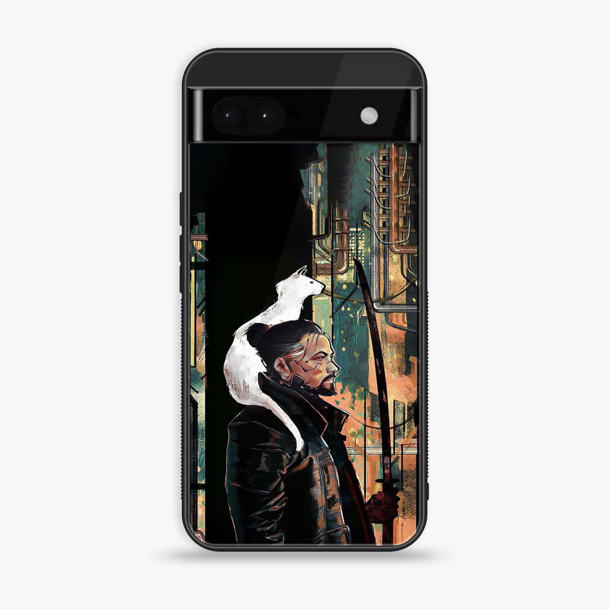 Google Pixel 6A - Cybernetic Warrior Series - Premium Metal Printed soft Bumper Shock Proof Case
