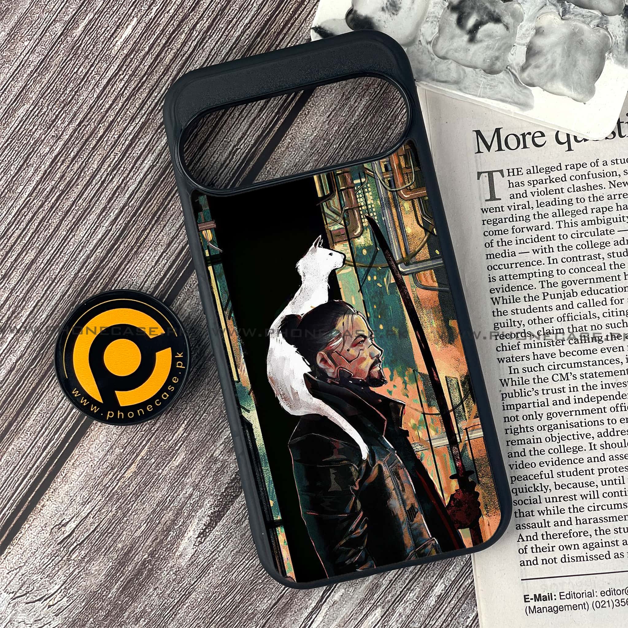 Google Pixel 9 Pro - Cybernetic Warrior Series - Premium Metal Printed soft Bumper Shock Proof Case