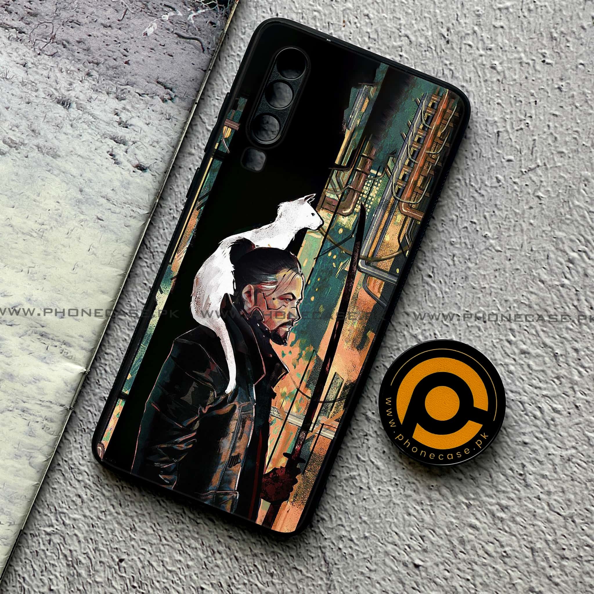 Huawei P30 - Cybernetic Warrior Series - Premium Printed Glass soft Bumper shock Proof Case