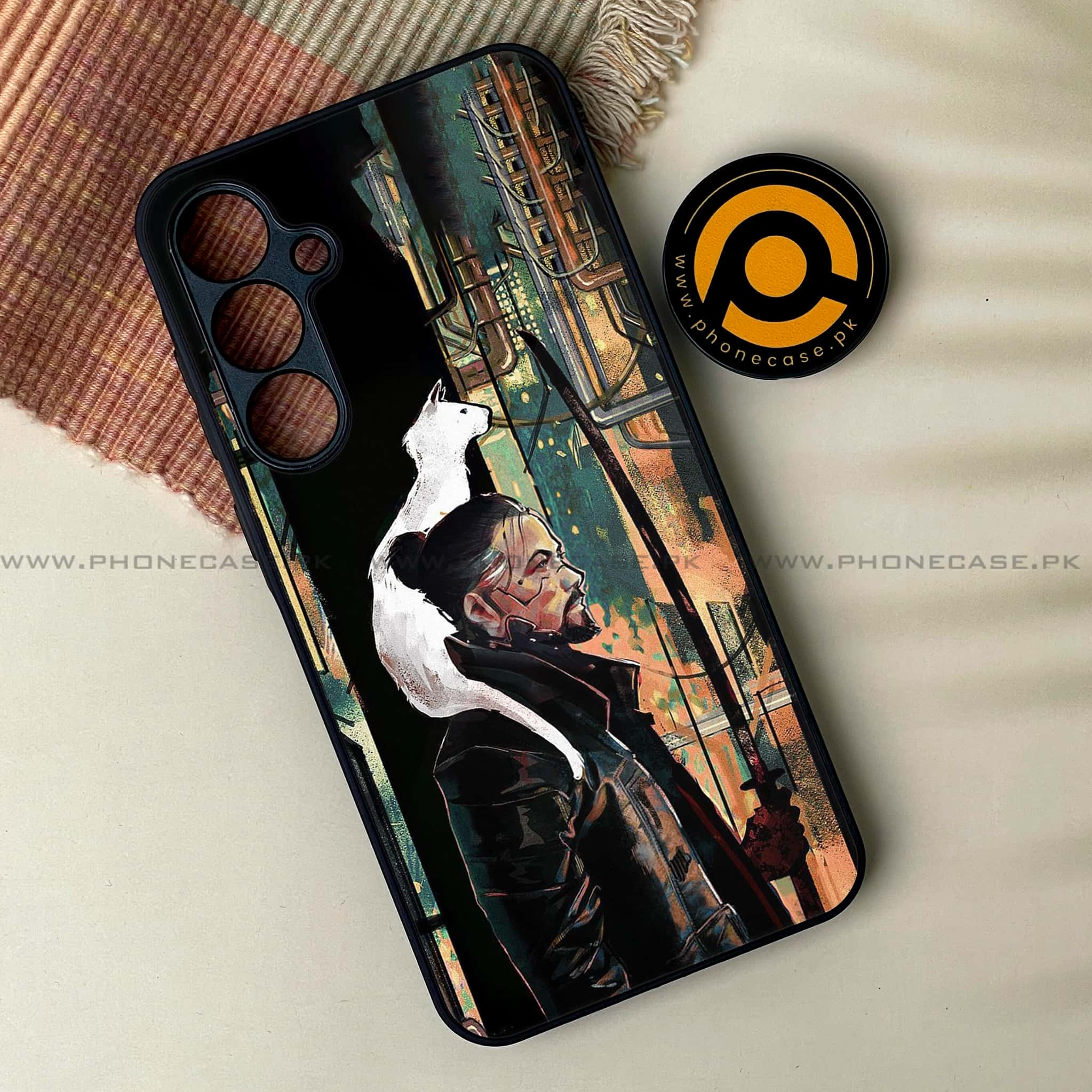 Samsung Galaxy A25 - Cybernetic Warrior Series - Premium Printed Glass soft Bumper shock Proof Case
