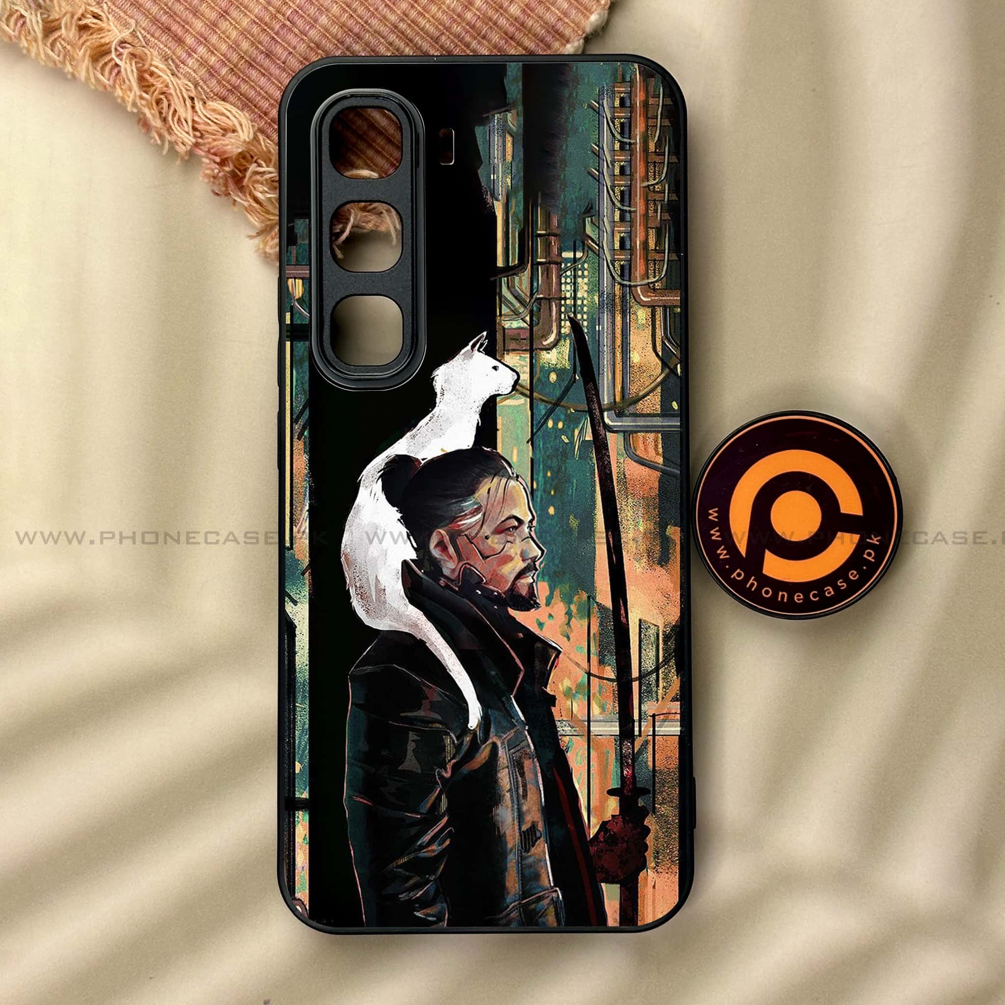 Infinix Hot 60 Pro - Cybernetic Warrior Series - Premium Metal Printed soft Bumper shock Proof Case