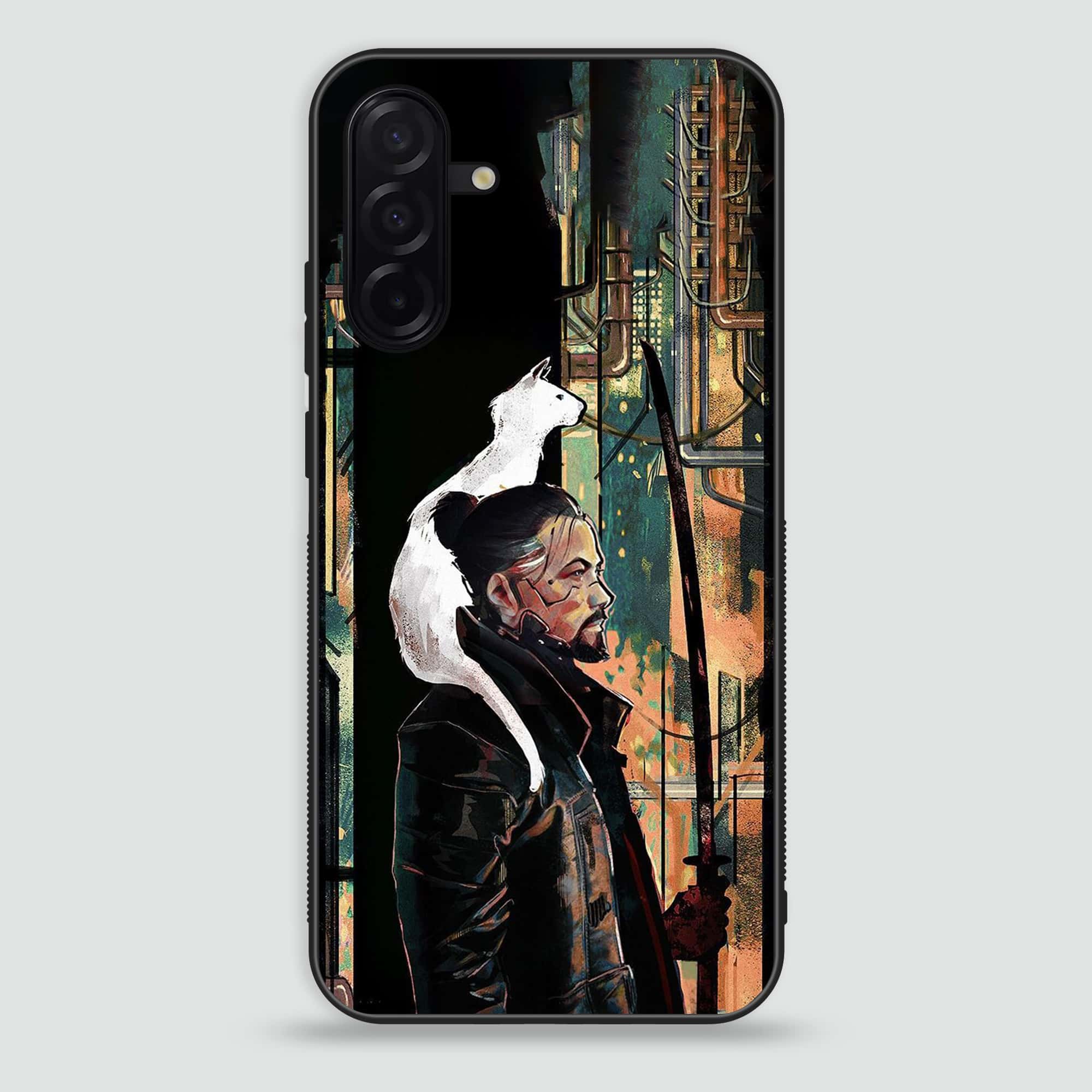 Samsung Galaxy A26 -   Cybernetic Warrior Series  - Premium Printed Glass soft Bumper shock Proof Case
