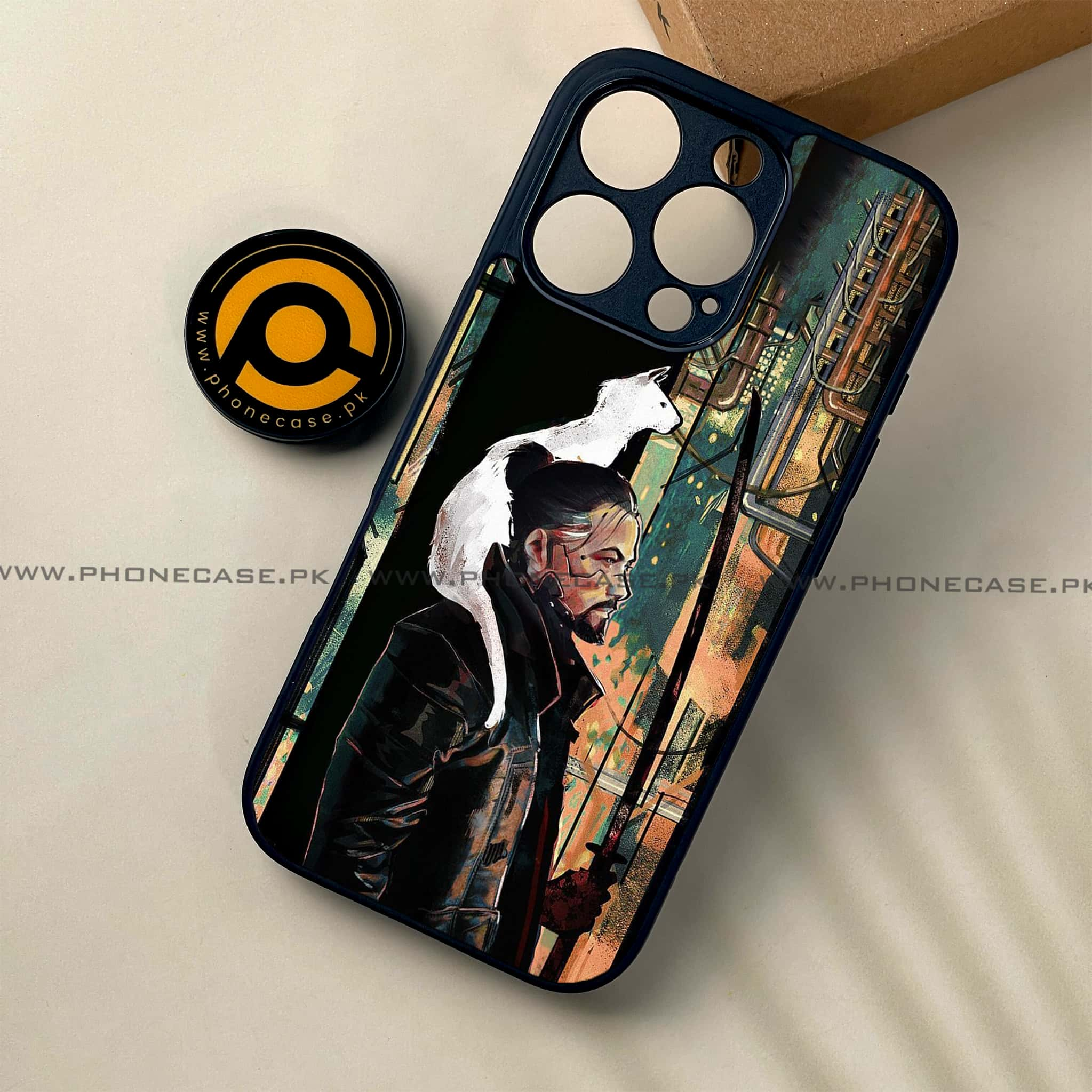 iPhone 16 Pro - Cybernetic Warrior Series - Premium Printed Glass soft Bumper shock Proof Case