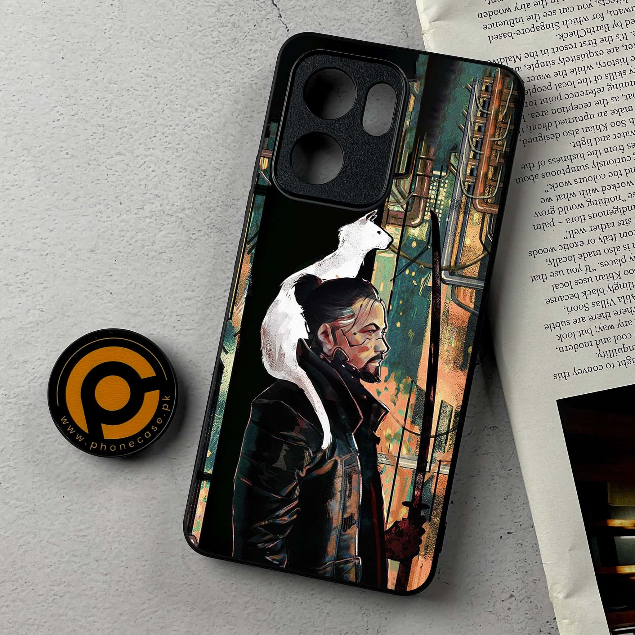 Oppo Reno 13F - Cybernetic Warrior Series - Premium Metal Printed Soft Bumper Shockproof Case