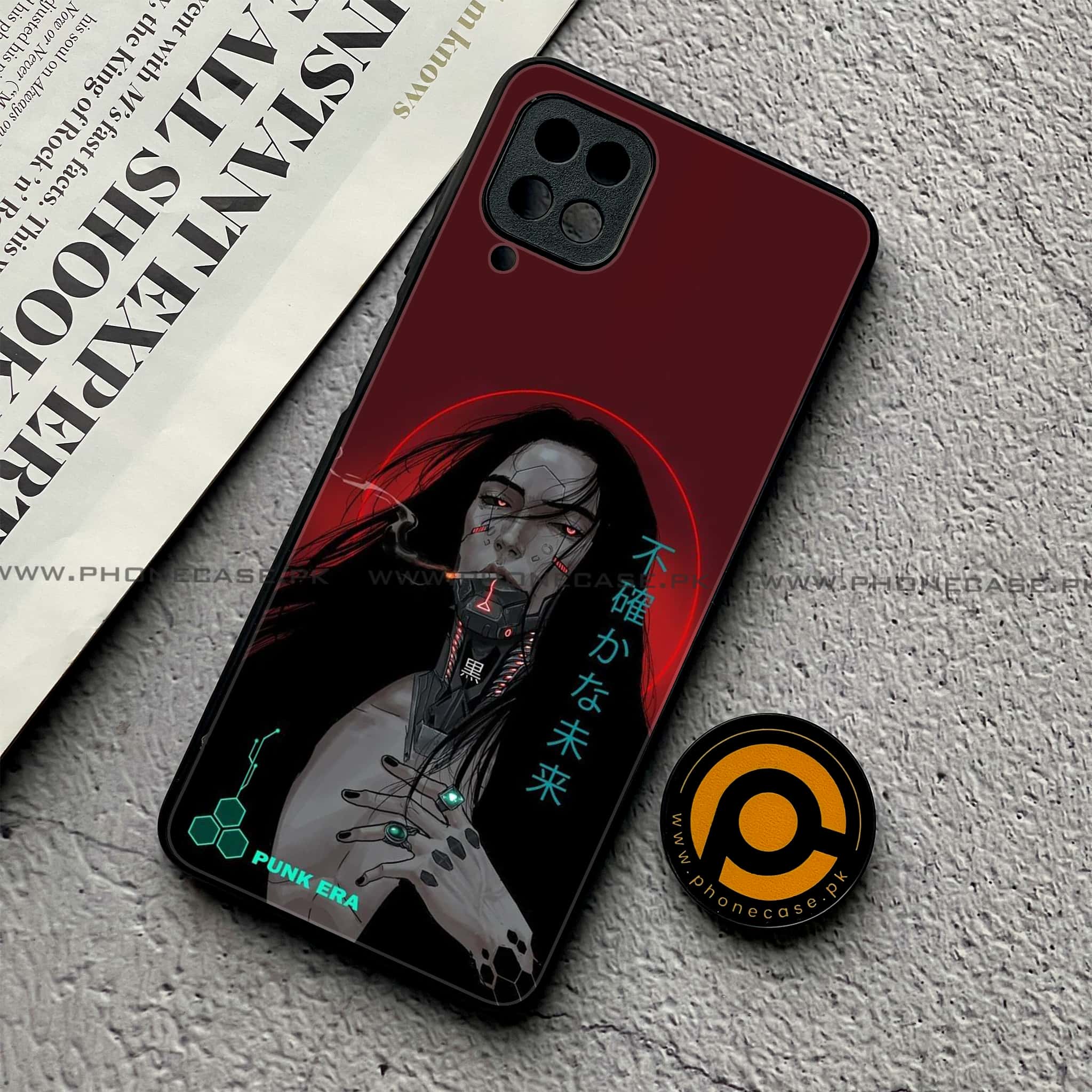 Samsung Galaxy A12 / A12 Nacho - Cybernetic Warrior Series - Premium Printed Glass soft Bumper shock Proof Case