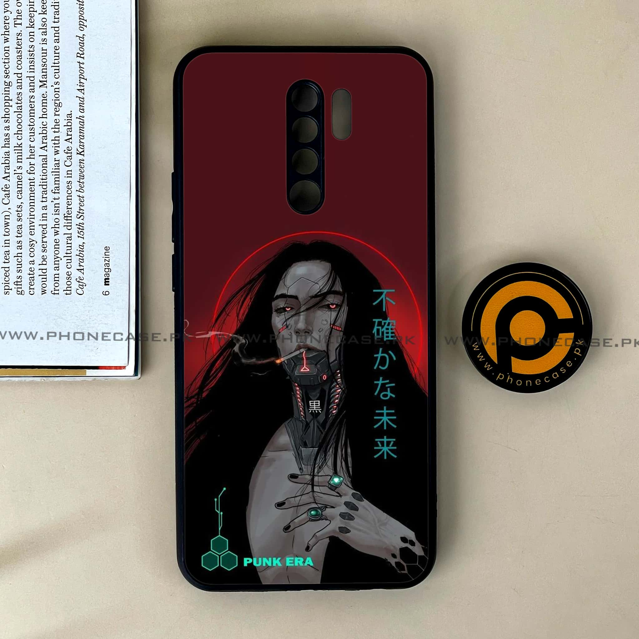 Xiaomi Redmi 9 - Cybernetic Warrior Series - Premium Printed Glass soft Bumper shock Proof Case