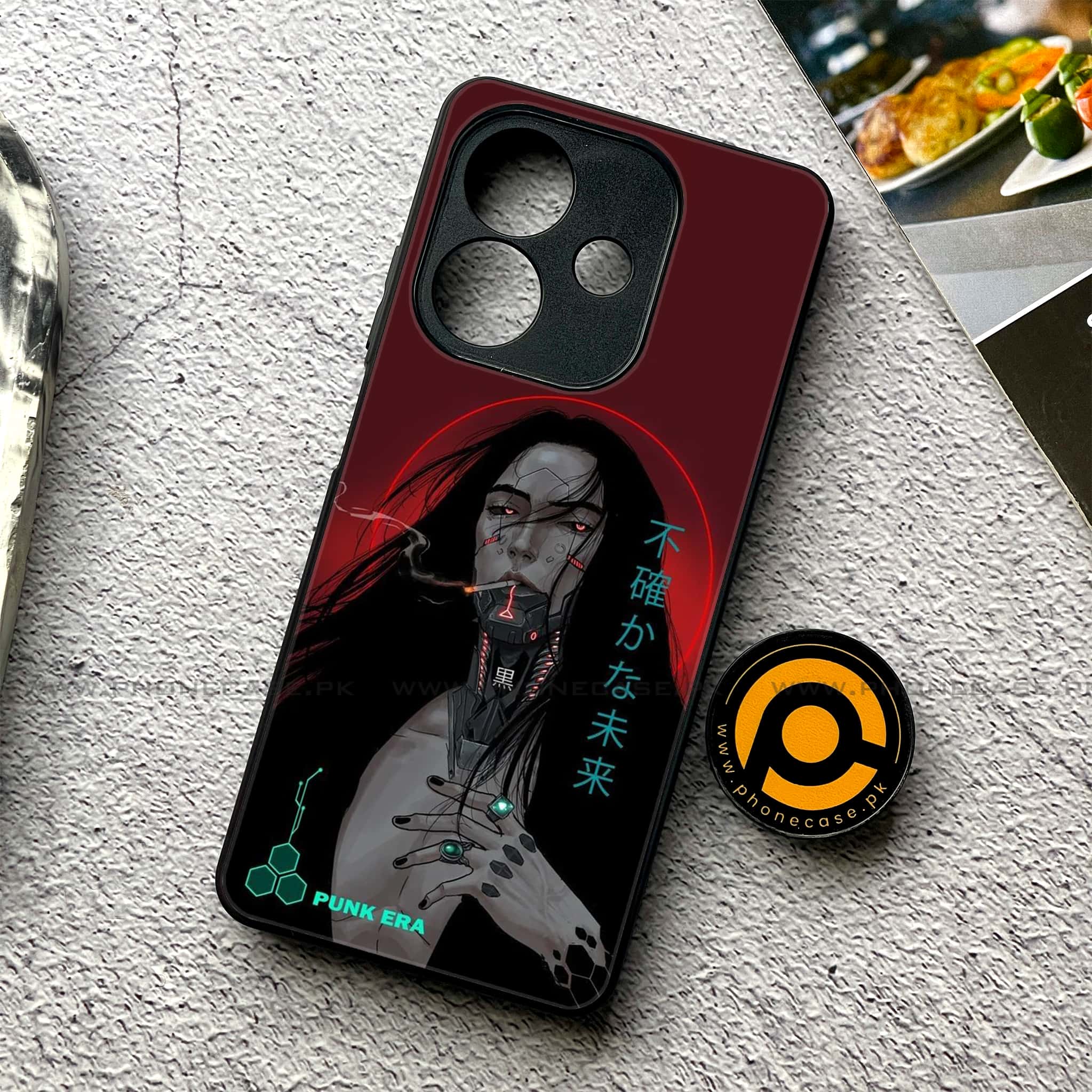 Oppo A5i - Cybernetic Warrior Series - Premium Metal Printed soft Bumper shock Proof Case