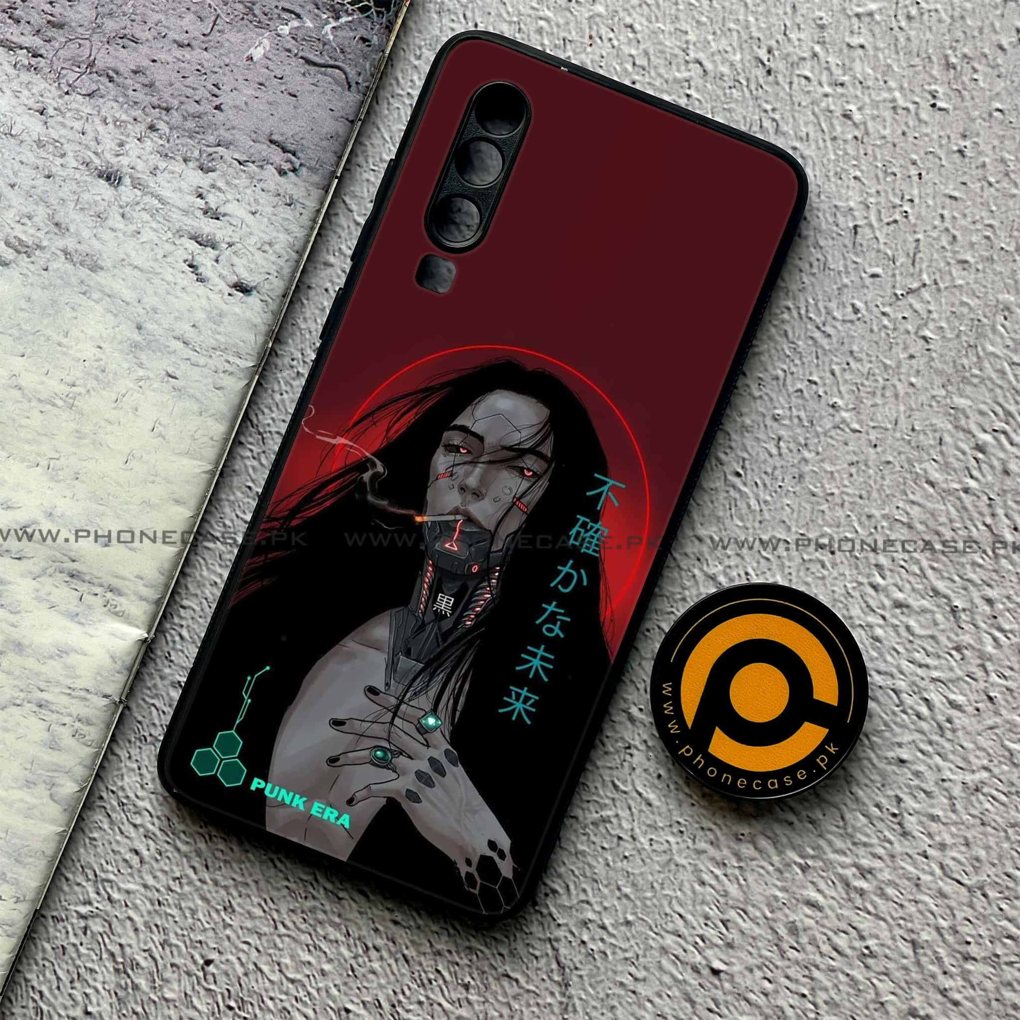 Huawei P30 - Cybernetic Warrior Series - Premium Printed Glass soft Bumper shock Proof Case