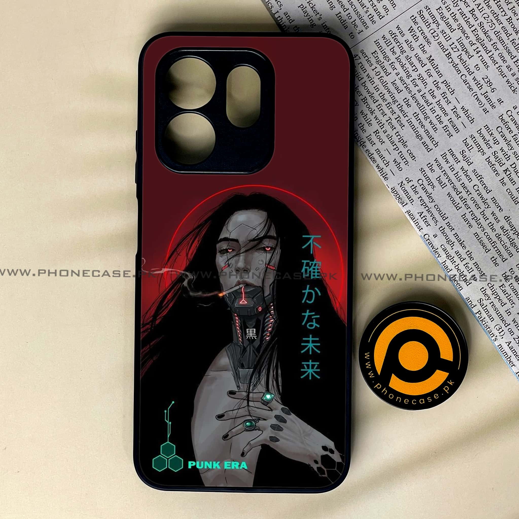 Infinix Smart 9 HD - Cybernetic Warrior Series - Premium Metal Printed soft Bumper shock Proof Case