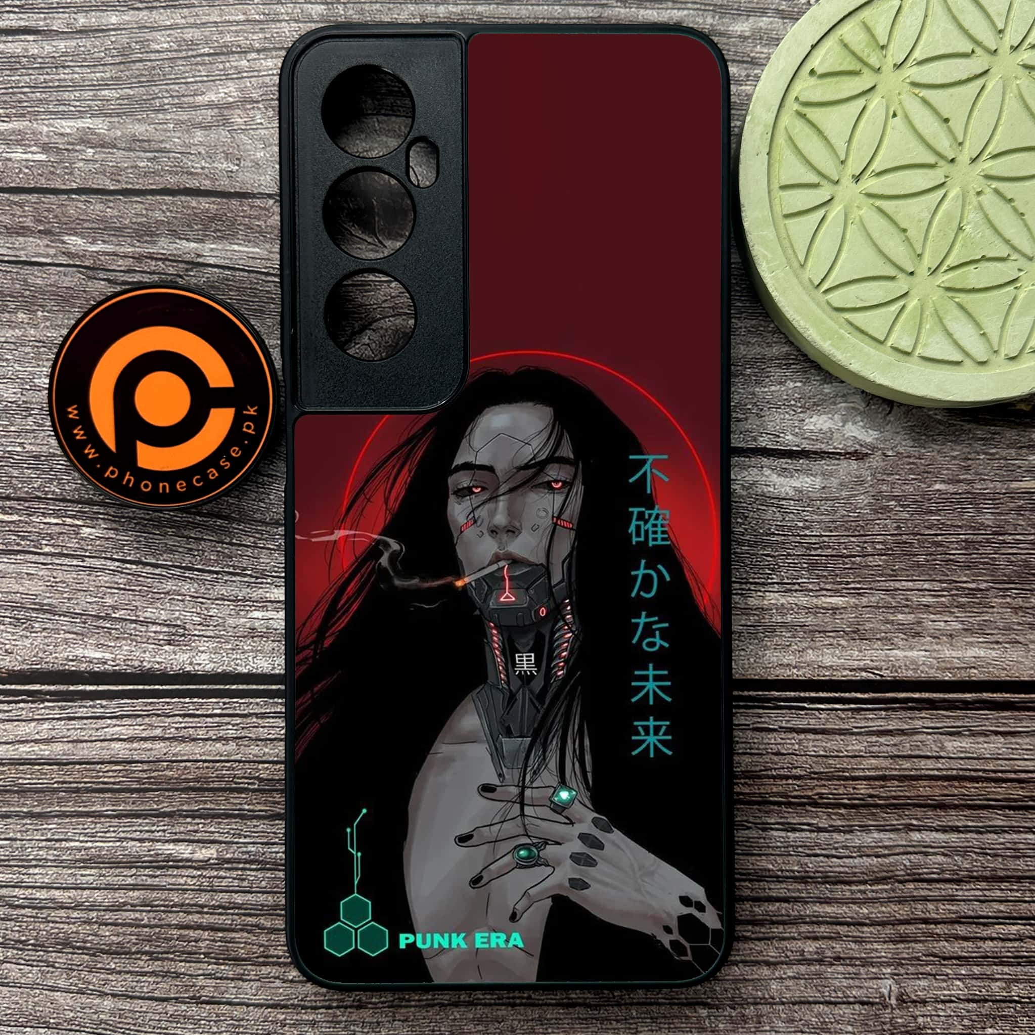 Realme C65  - Cybernetic Warrior Series - Premium Metal Printed soft Bumper shock Proof Case