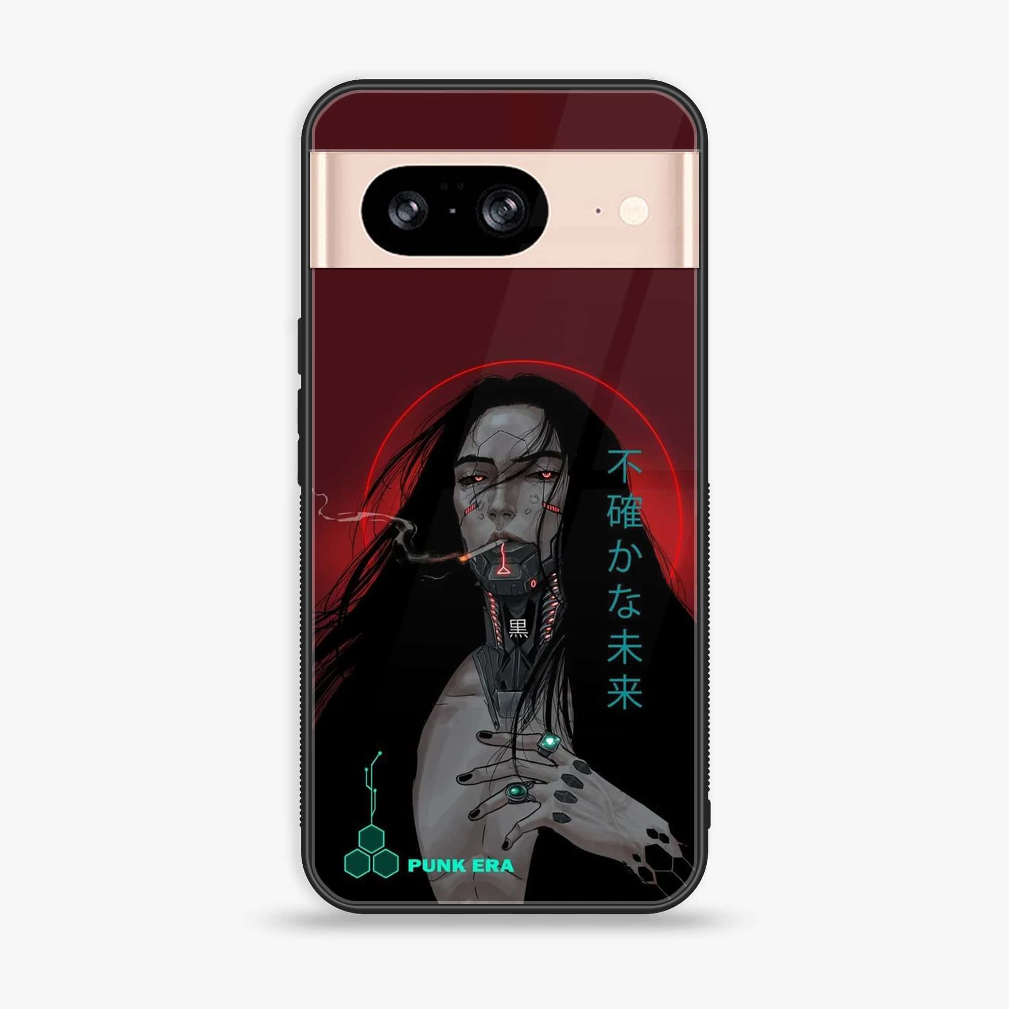 Google Pixel 8 - Cybernetic Warrior Series - Premium Printed Glass soft Bumper shock Proof Case