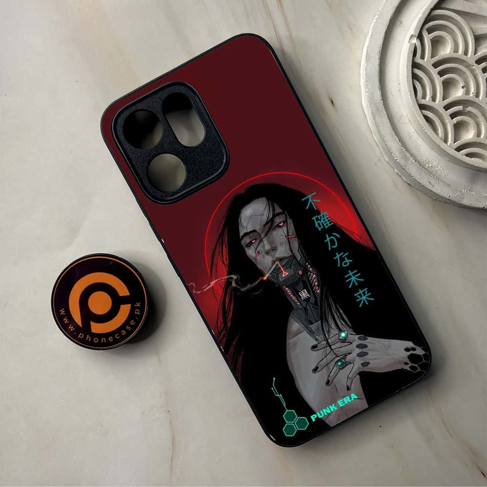 Oppo Reno 14F - Cybernetic Warrior Series - Premium Metal Printed Soft Bumper Shockproof Case