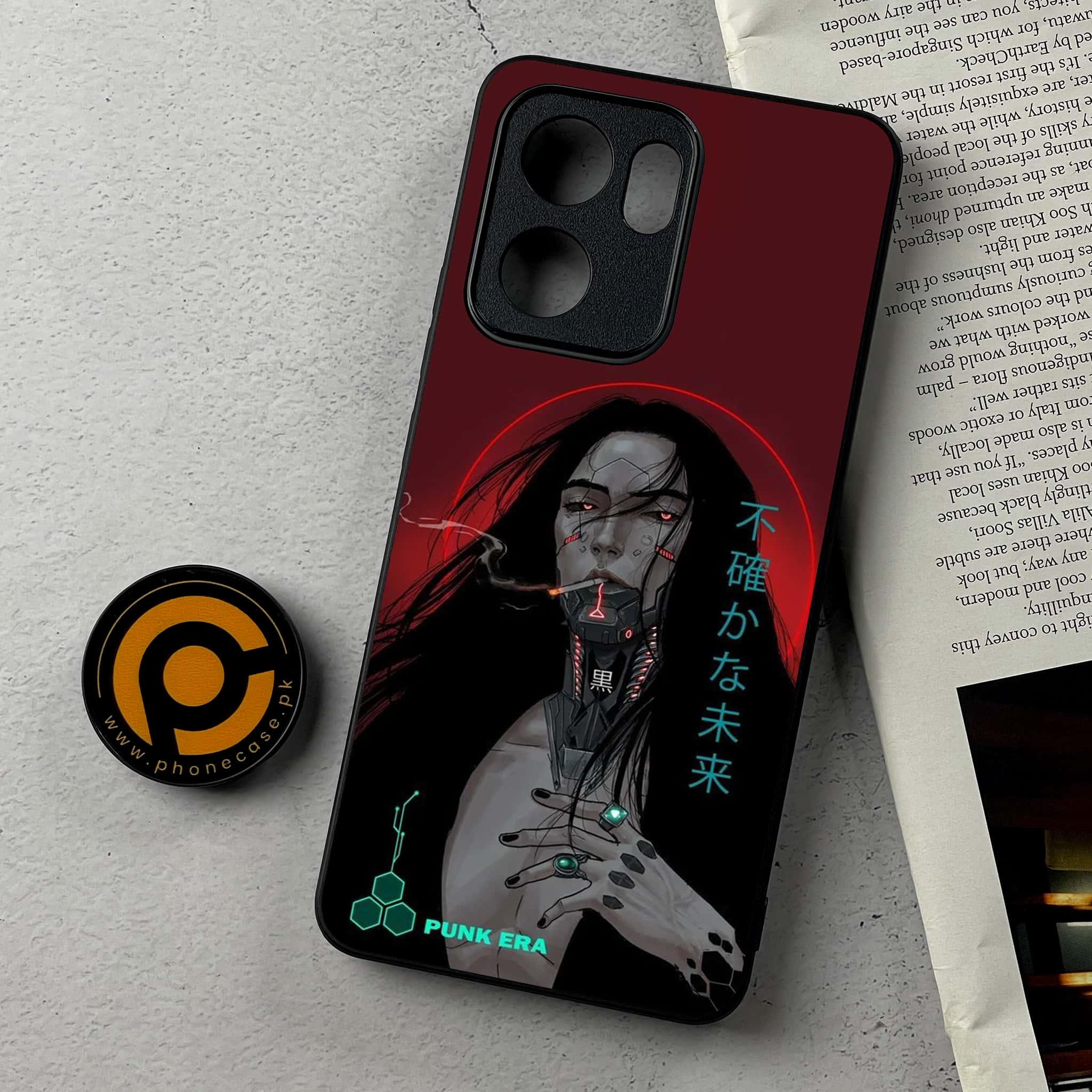 Oppo Reno 13F - Cybernetic Warrior Series - Premium Metal Printed Soft Bumper Shockproof Case