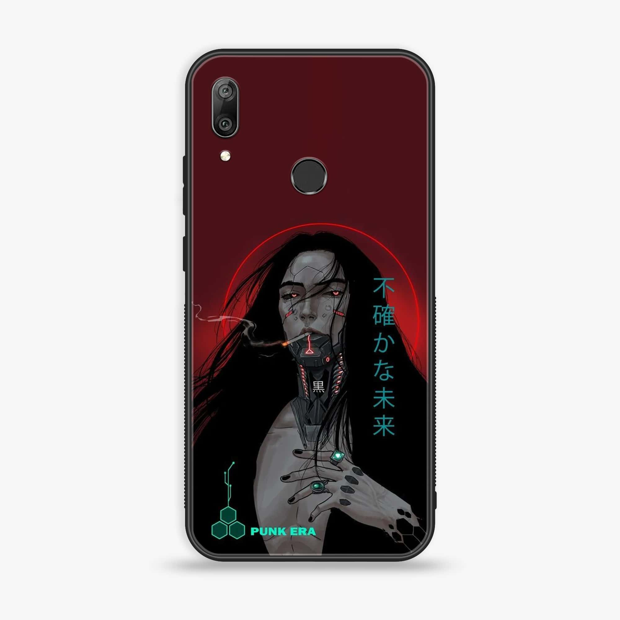 Huawei Y7 Prime (2019) - Cybernetic Warrior Series - Premium Printed Glass soft Bumper shock Proof Case