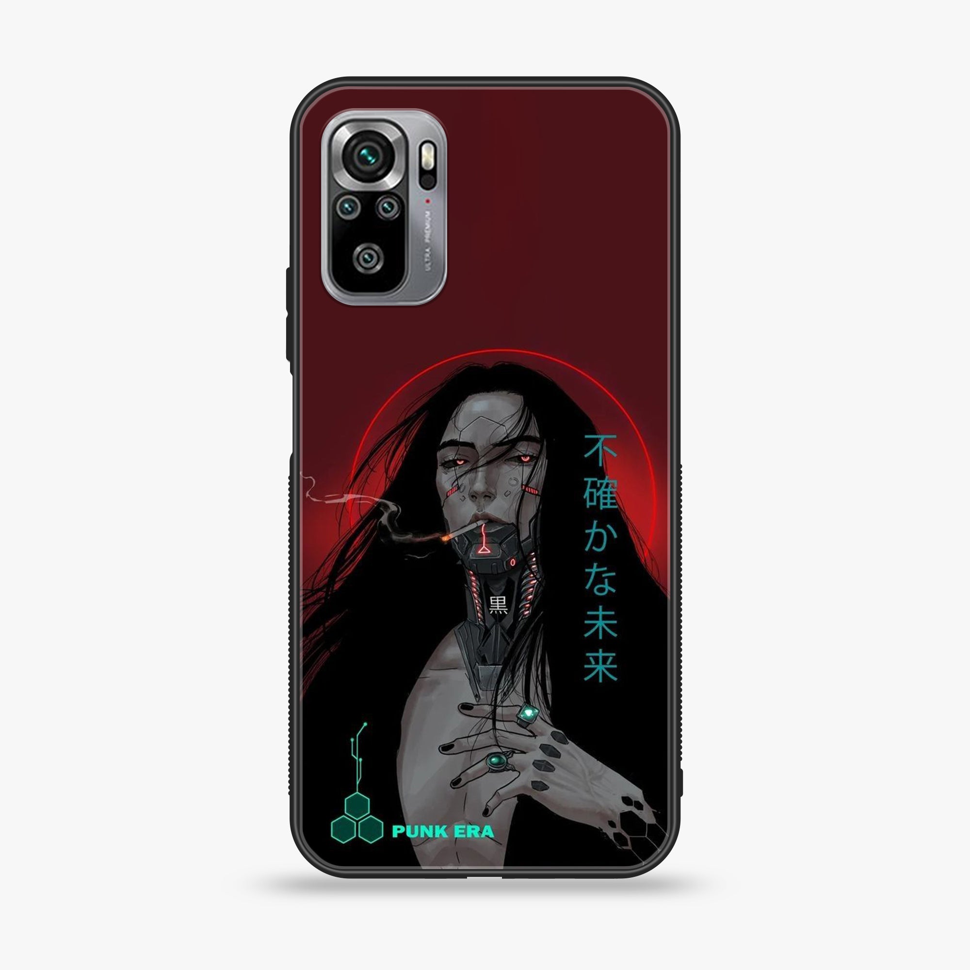 Xiaomi Redmi Note 10S- Cybernetic Warrior Series - Premium Printed Glass soft Bumper shock Proof Case